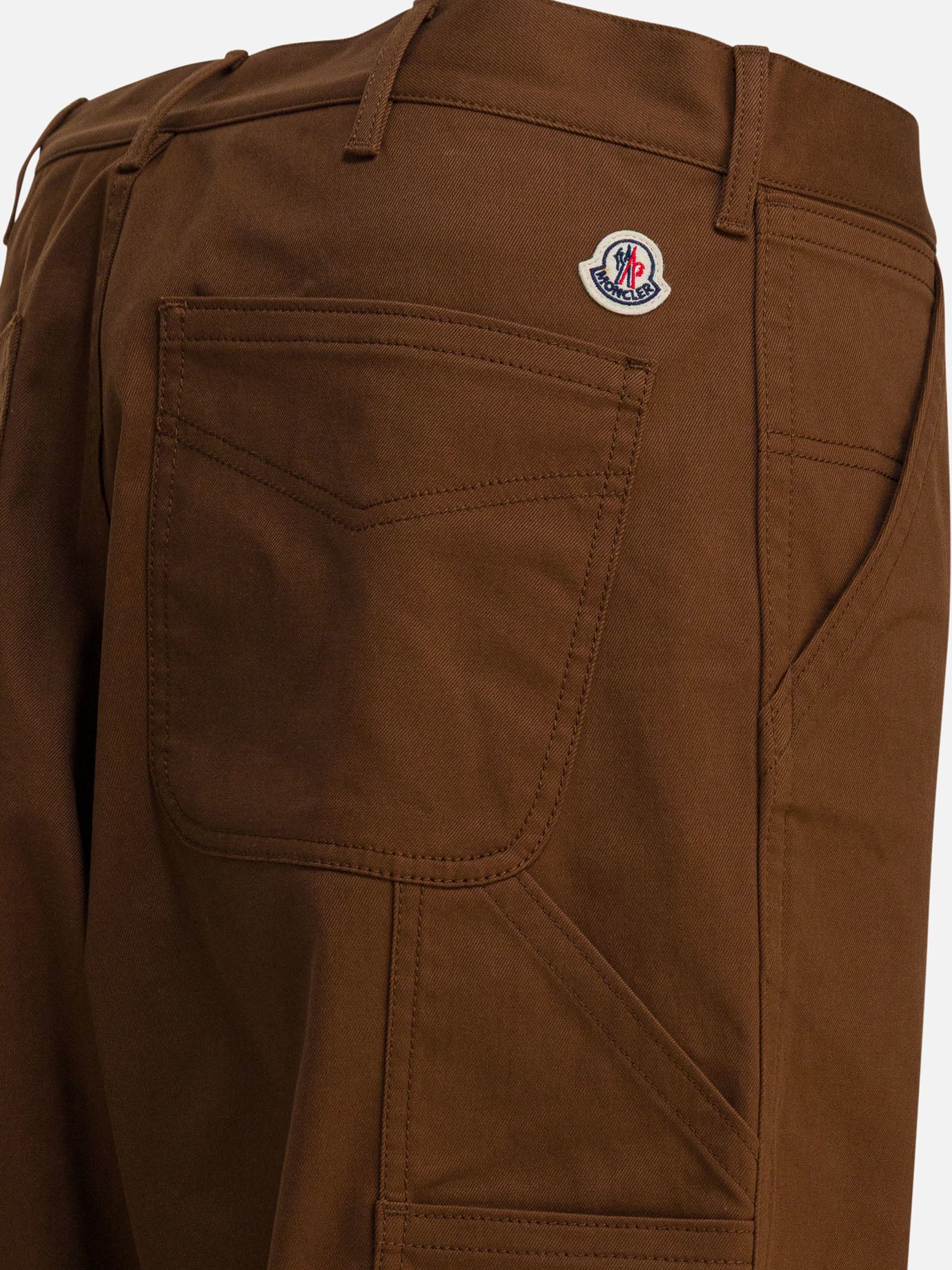 Pantaloni cargo & parachute Solid colour  Marrone - Moncler Uomo | PDP | VIETTI Online Store | thumbnail_4