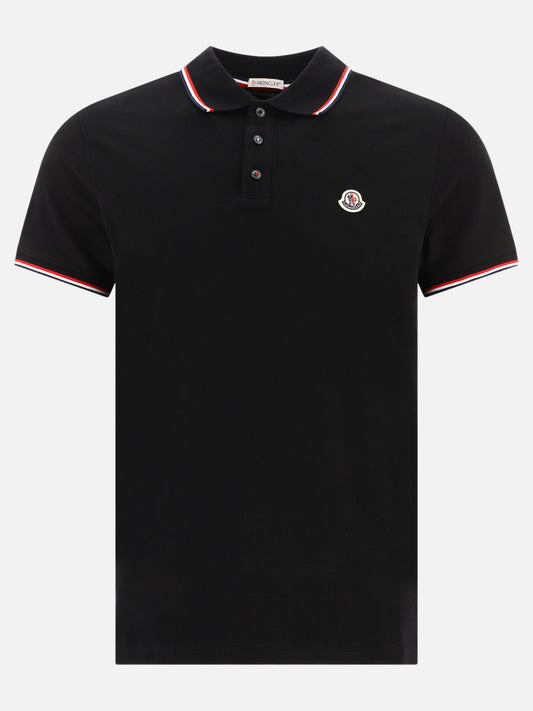 Polo con bottoni Logo  Nero - Moncler Uomo | PLP | VIETTI Online Store 
