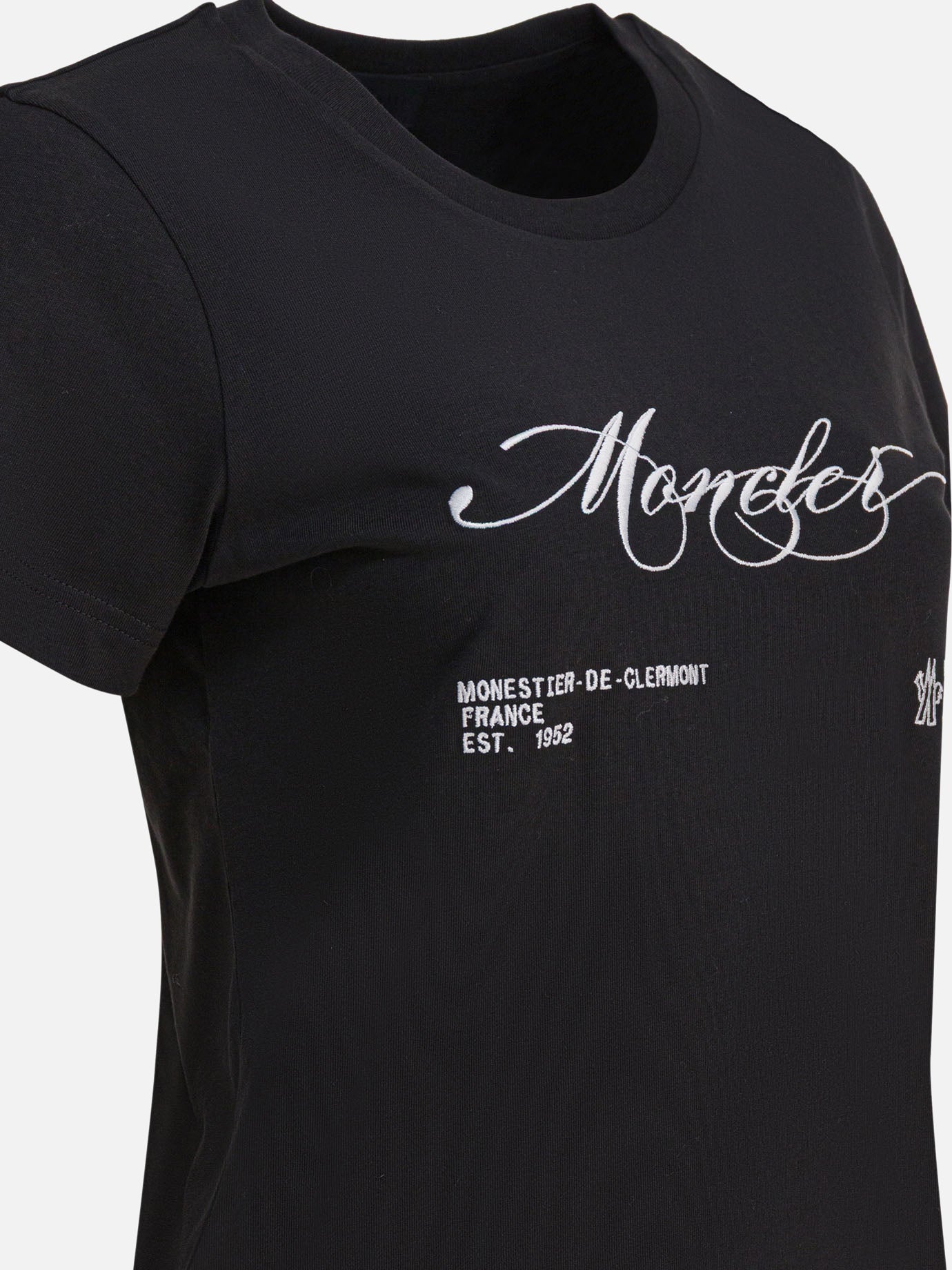 T-shirt girocollo Logo  Nero - Moncler Donna | PDP | VIETTI Online Store | Zoom-Modal_4
