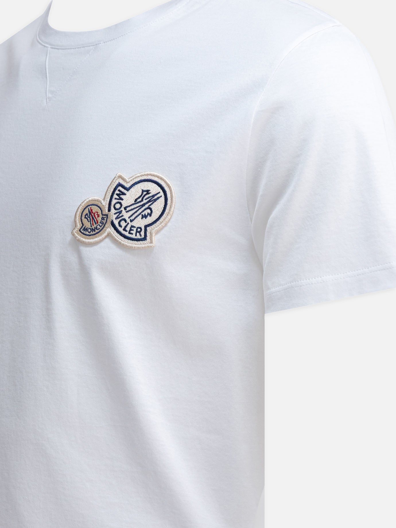 Crewneck t-shirts Logo  White - Moncler Men | PDP | VIETTI Online Store | thumbnail_4