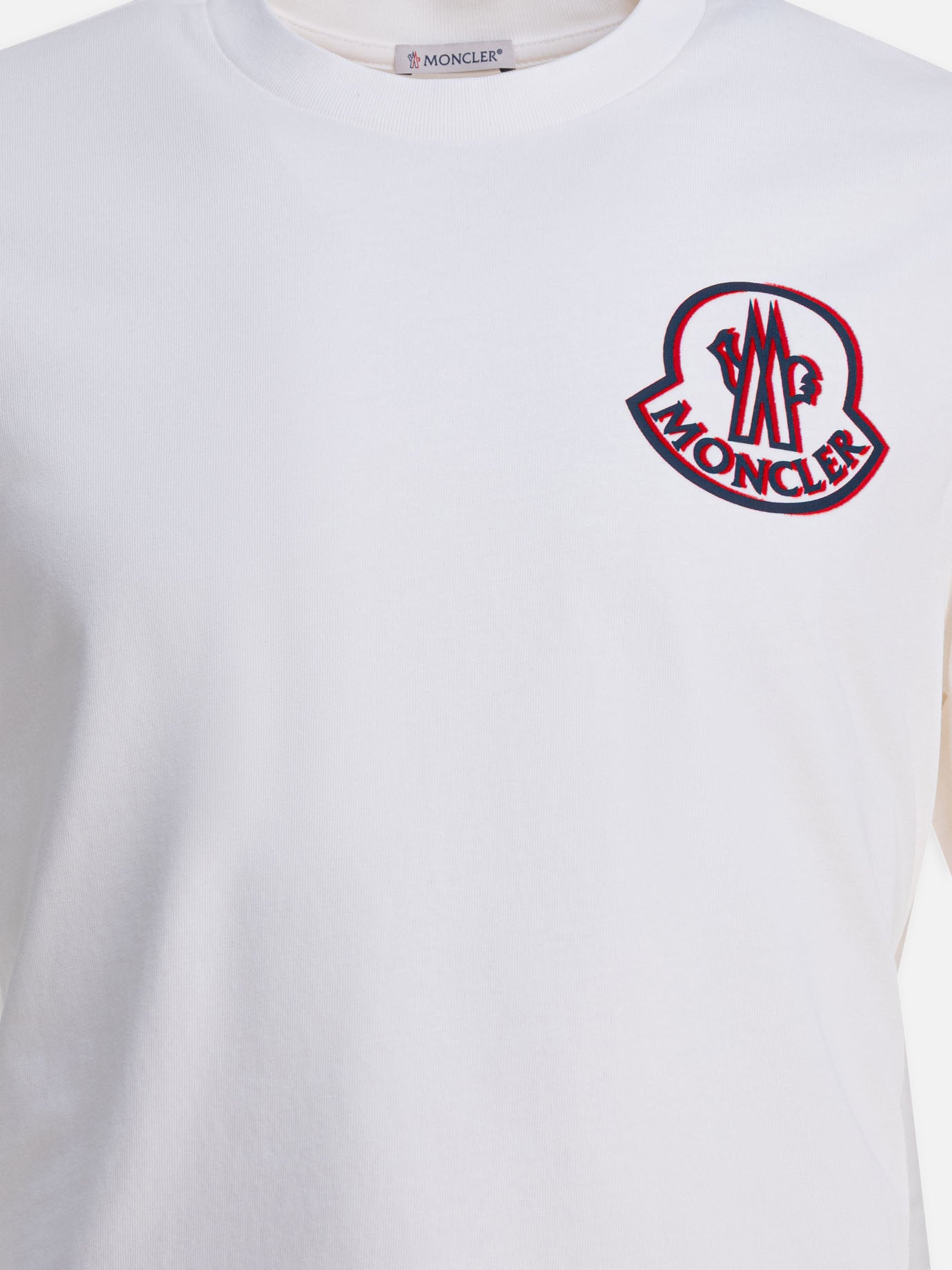 T-shirt girocollo Logo  Bianco - Moncler Uomo | PDP | VIETTI Online Store | thumbnail_3