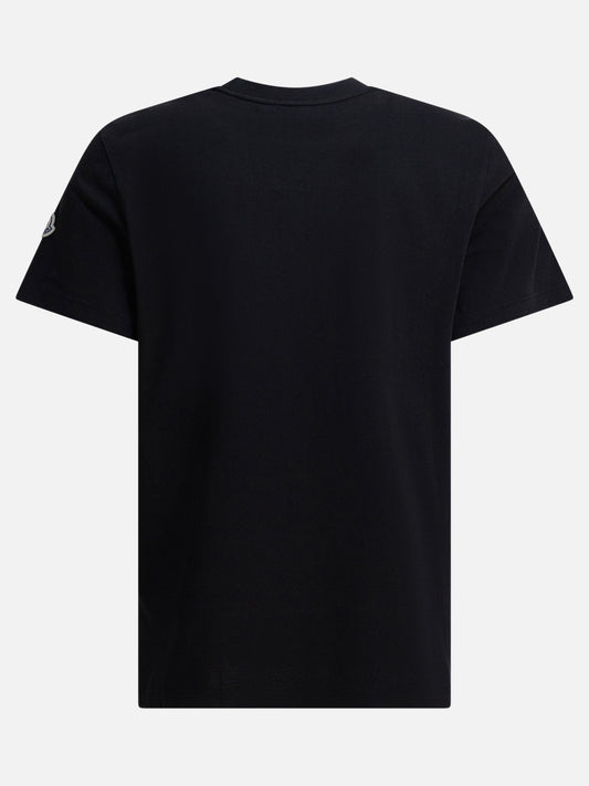T-shirt girocollo Logo  Nero - Moncler Uomo | PDP | VIETTI Online Store | 2
