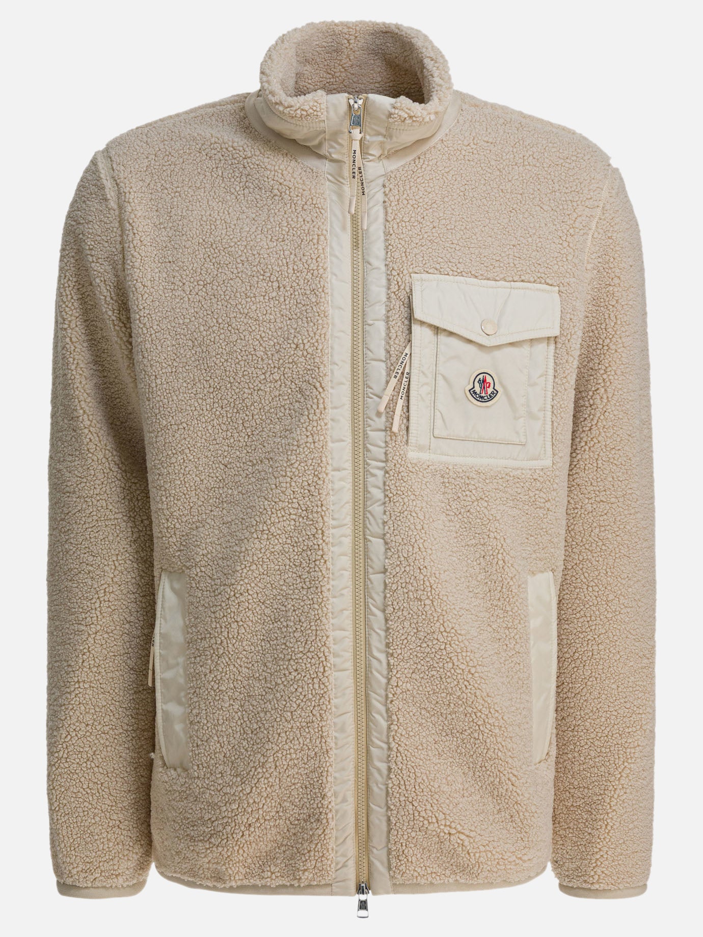 Full zip sweatshirts Logo  Beige - Moncler Men | PDP | VIETTI Online Store | Zoom-Modal
