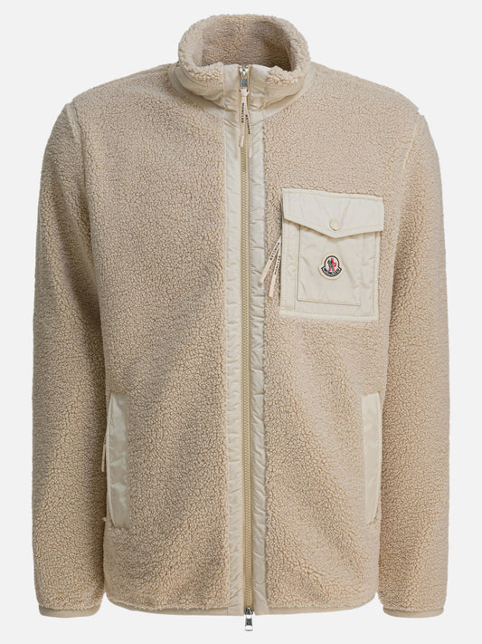 Full zip sweatshirts Logo  Beige - Moncler Men | PDP | VIETTI Online Store 

