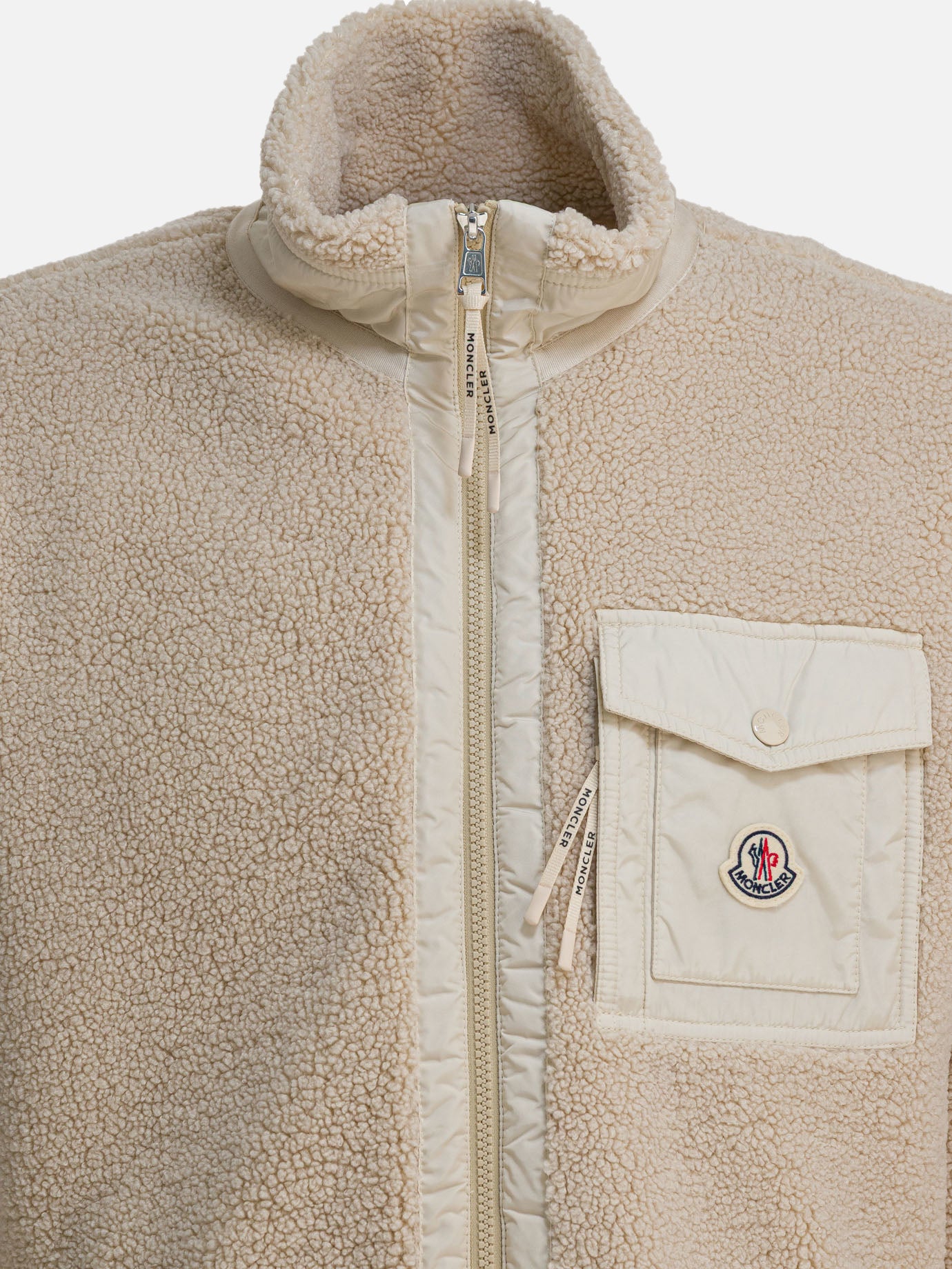 Full zip sweatshirts Logo  Beige - Moncler Men | PDP | VIETTI Online Store | thumbnail_3