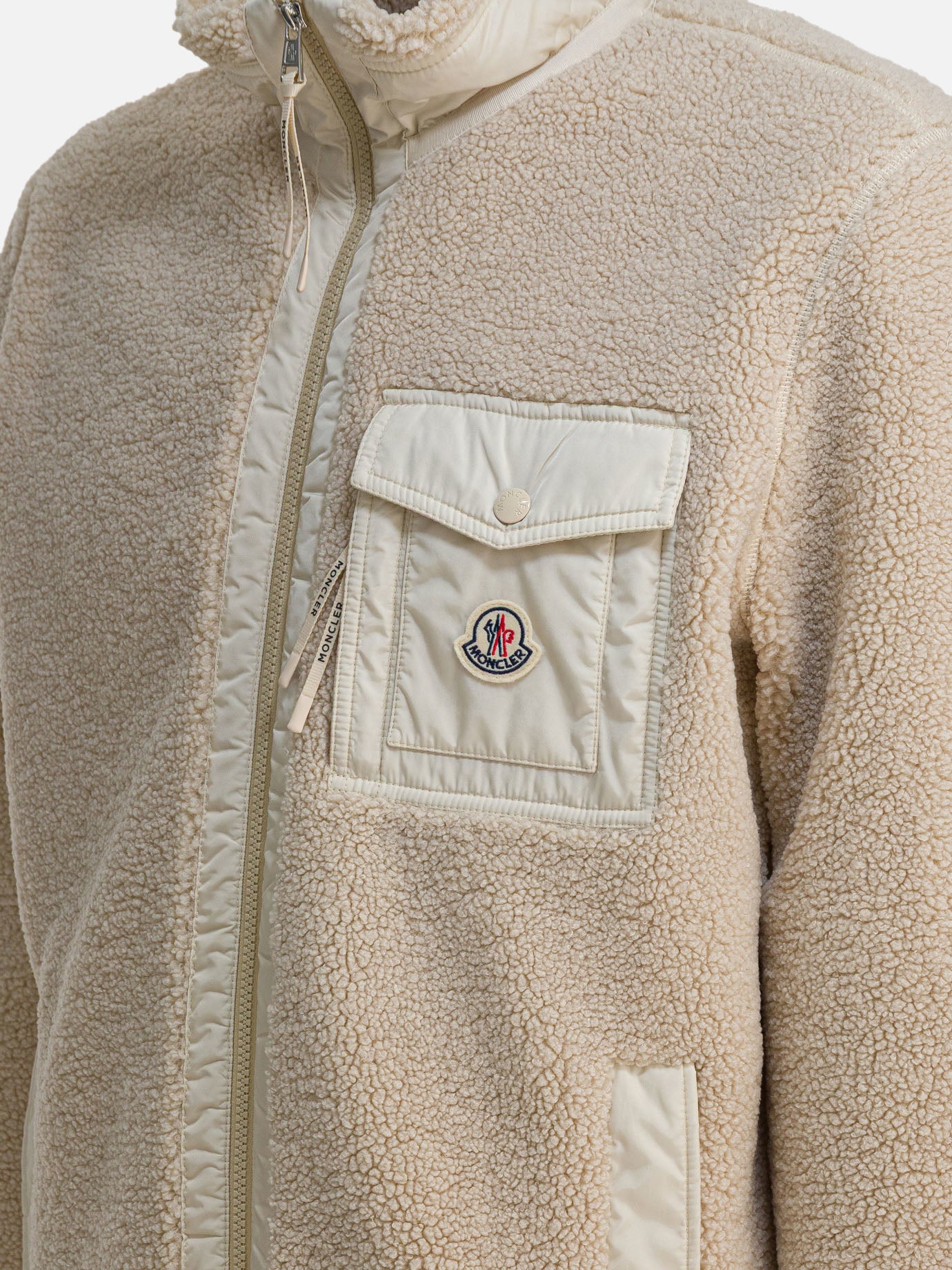 Full zip sweatshirts Logo  Beige - Moncler Men | PDP | VIETTI Online Store | thumbnail_4