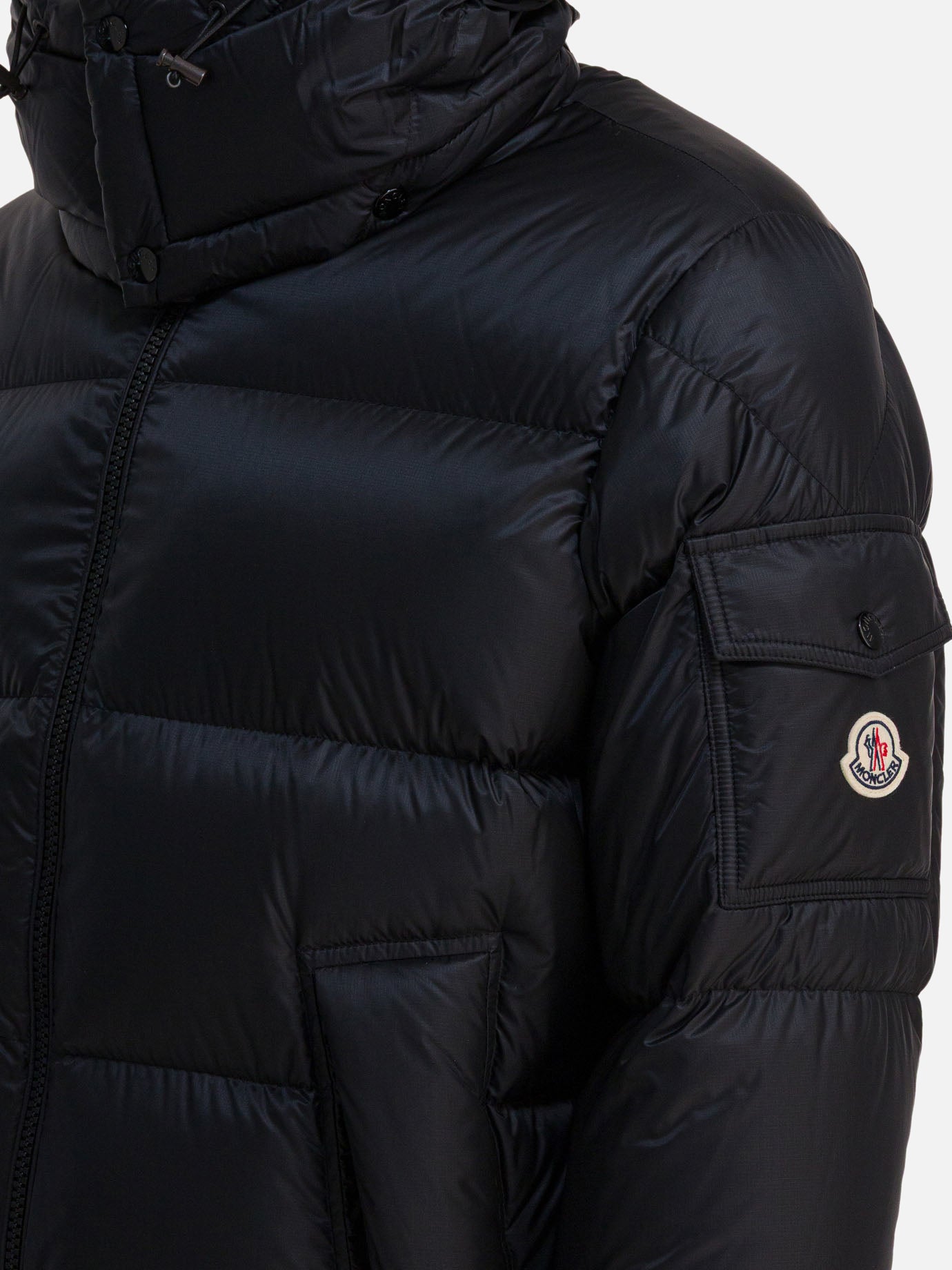 Piumini corti Logo  Nero - Moncler Uomo | PDP | VIETTI Online Store | thumbnail_4