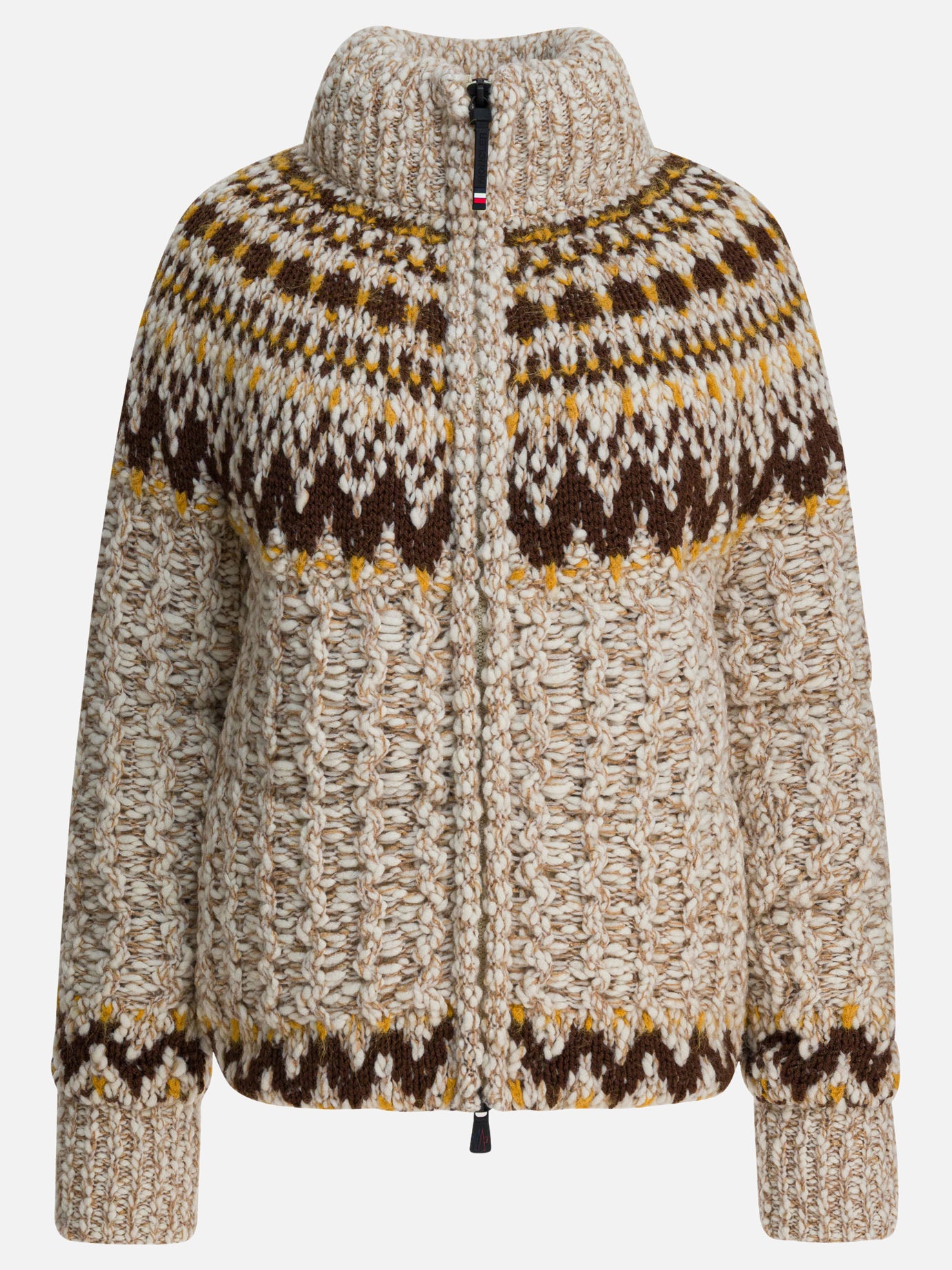 Down jackets Textured knit  Beige - Moncler Grenoble Women | PDP | VIETTI Online Store | thumbnail