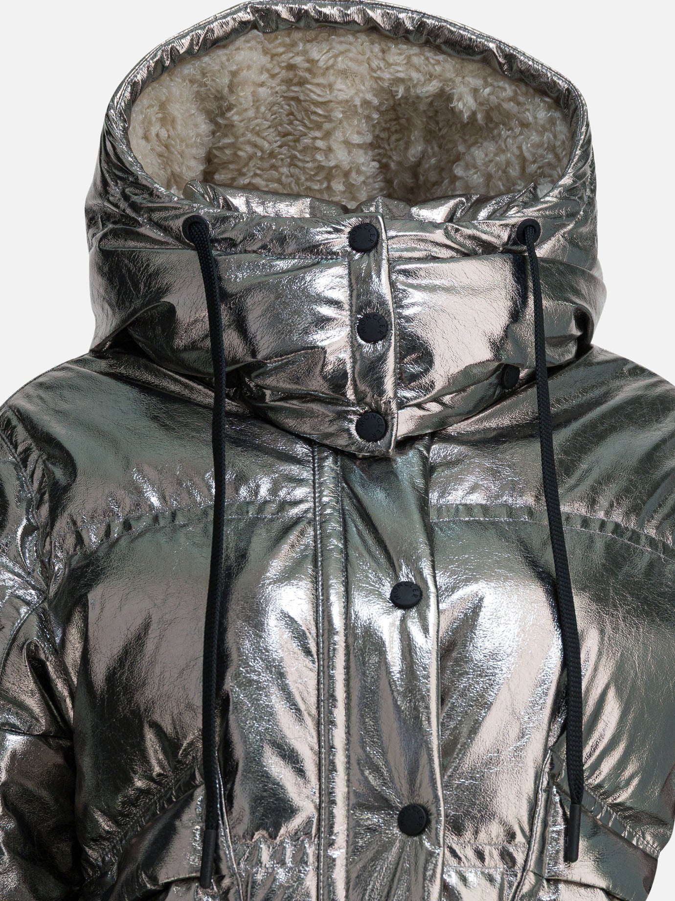Down jackets Solid colour  Silver - Moncler Grenoble Women | PDP | VIETTI Online Store | thumbnail_3