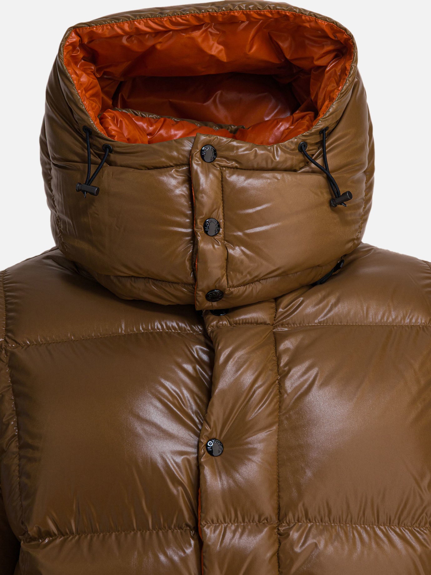 Down jackets Solid colour  Brown - Moncler Men | PDP | VIETTI Online Store | thumbnail_3