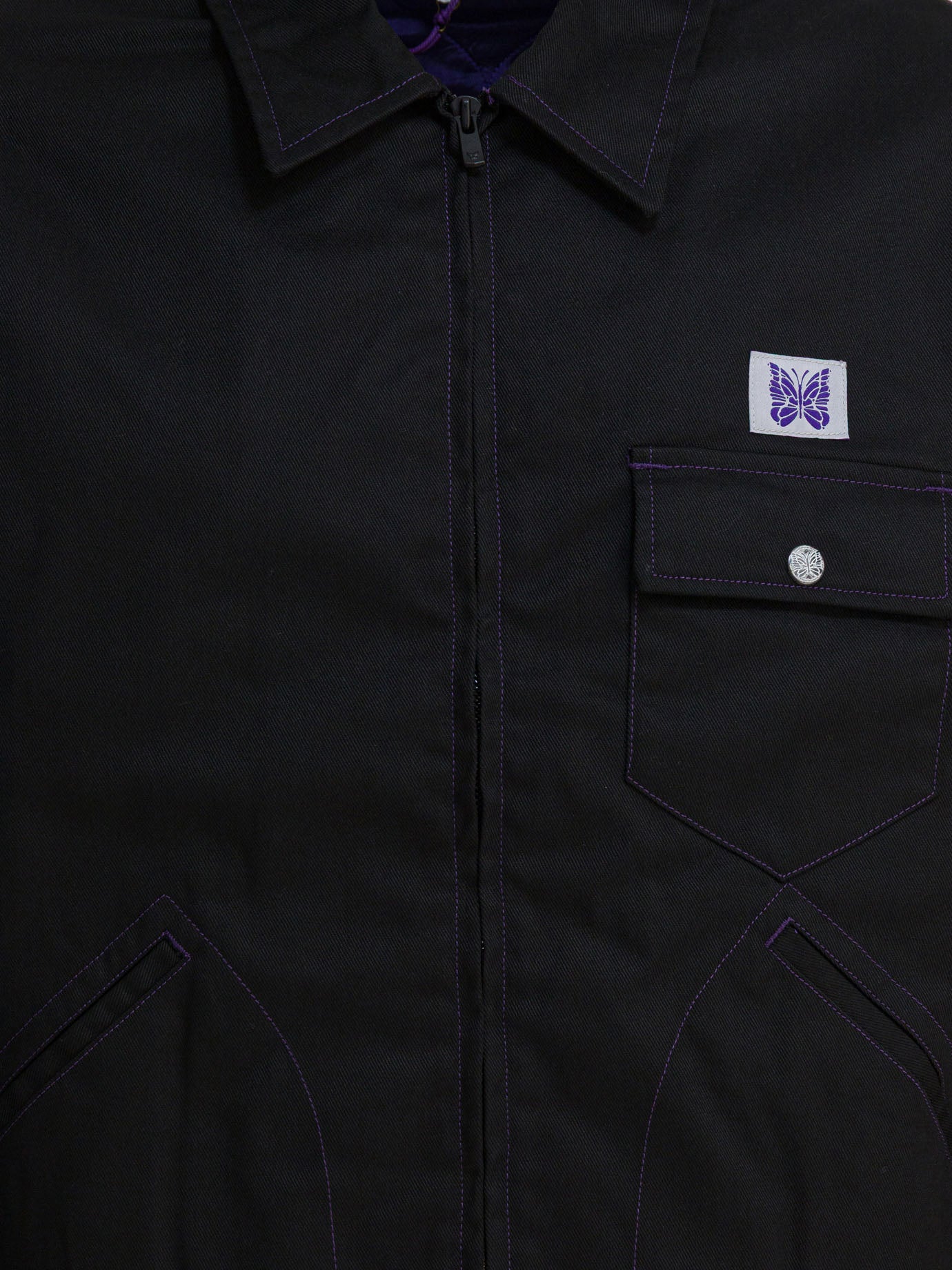 Quilted & Utility Jackets Logo  Black - Needles Men | PDP | VIETTI Online Store | thumbnail_3