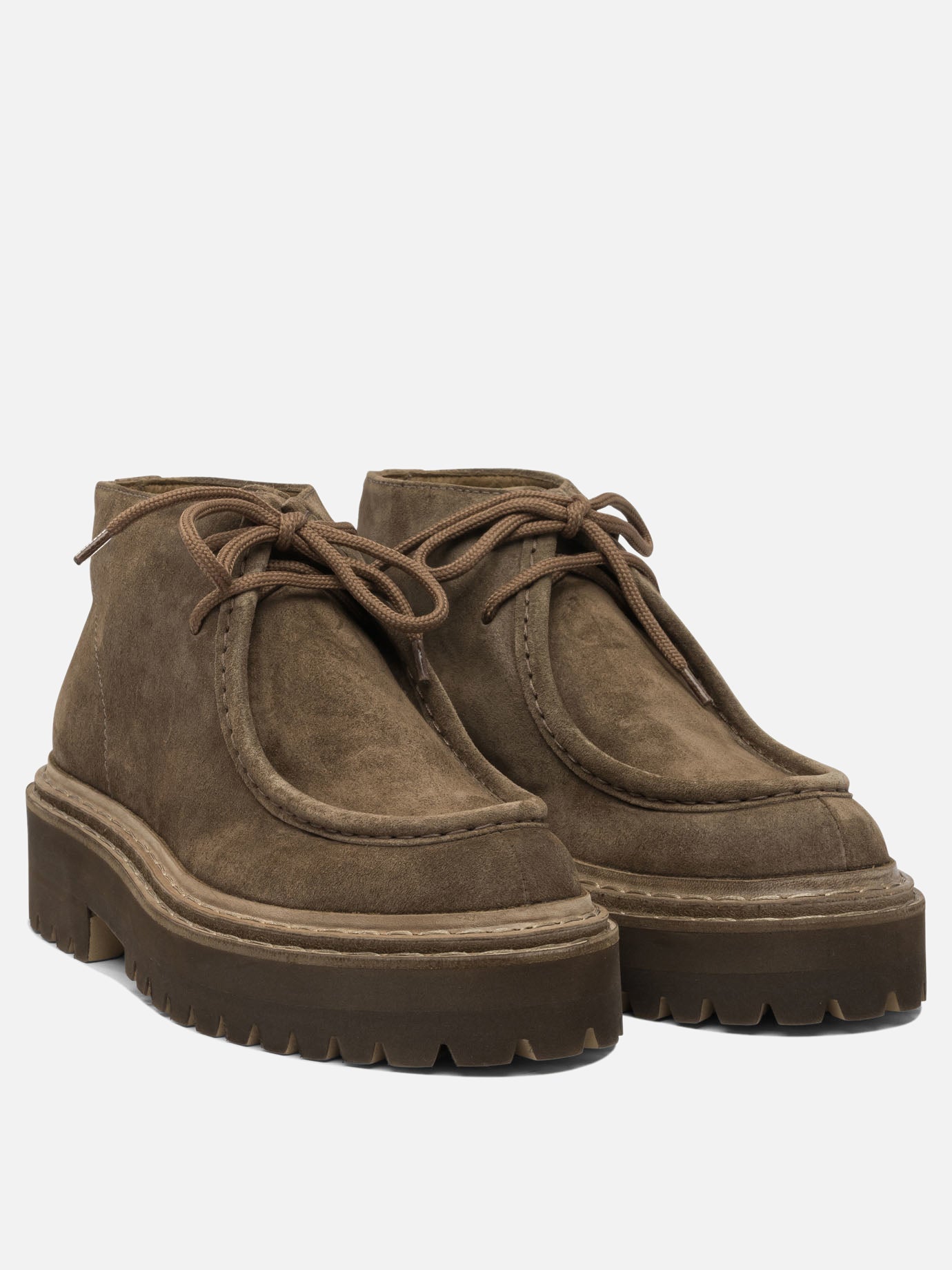 Laced loafers 100% suede - 100% rubber  Beige - Officine Creative Women | PDP | VIETTI Online Store | thumbnail_2