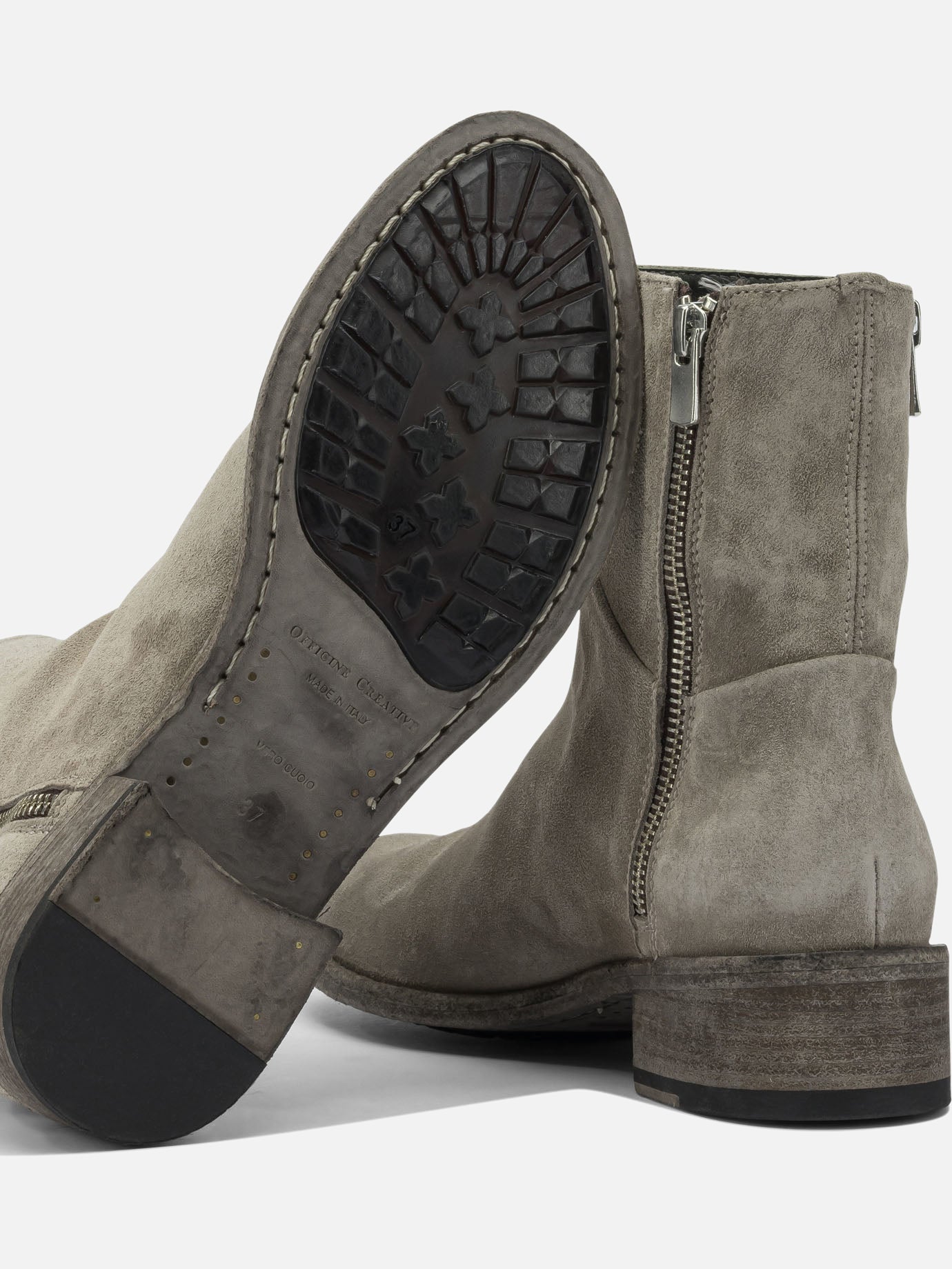 Stivaletti con zip 100% suede - 50% leather 50% rubber  Beige - Officine Creative Donna | PDP | VIETTI Online Store | Zoom-Modal_5
