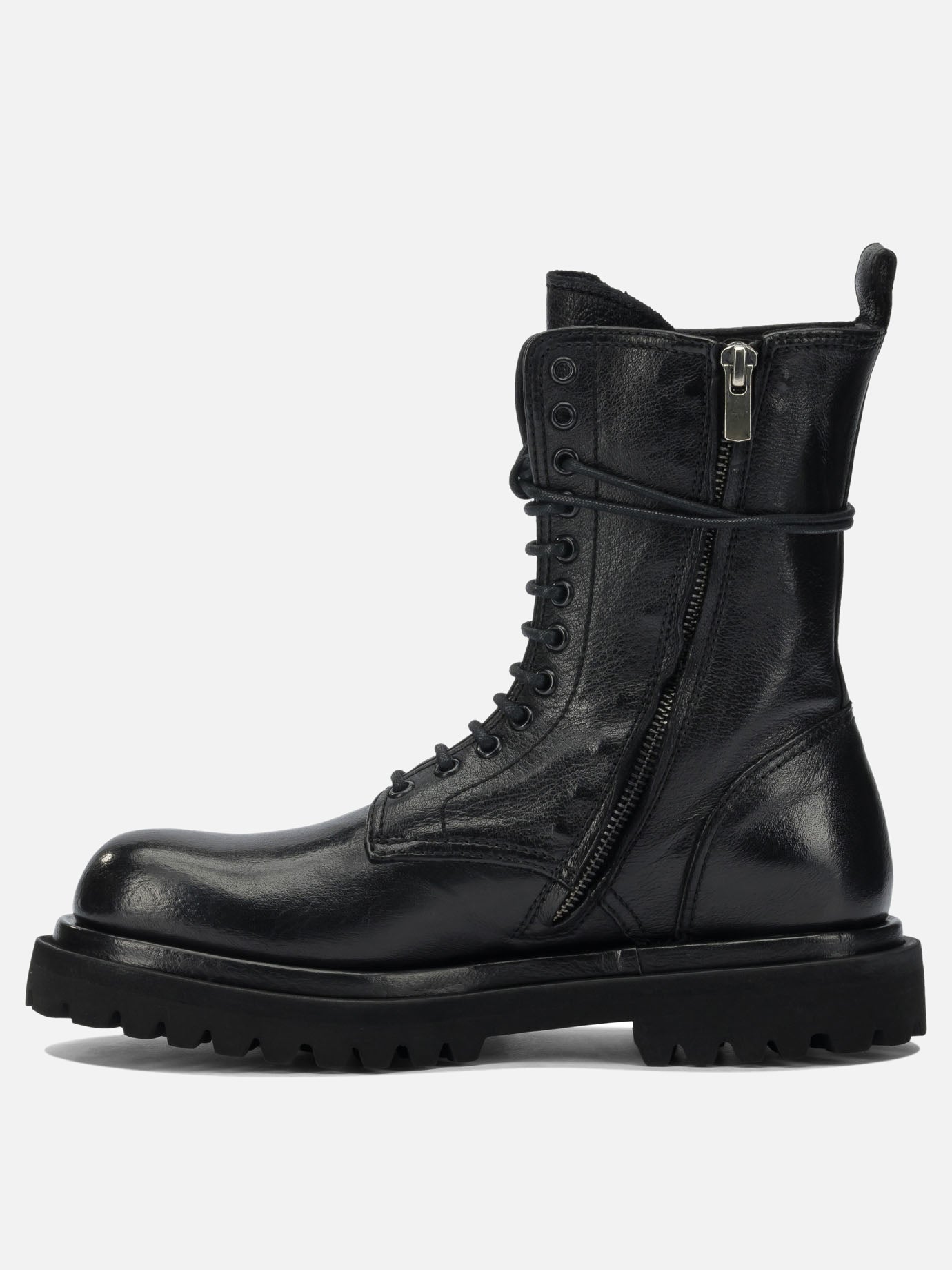 Anfibi 100% leather - 100% rubber  Nero - Officine Creative Donna | PDP | VIETTI Online Store | thumbnail_3