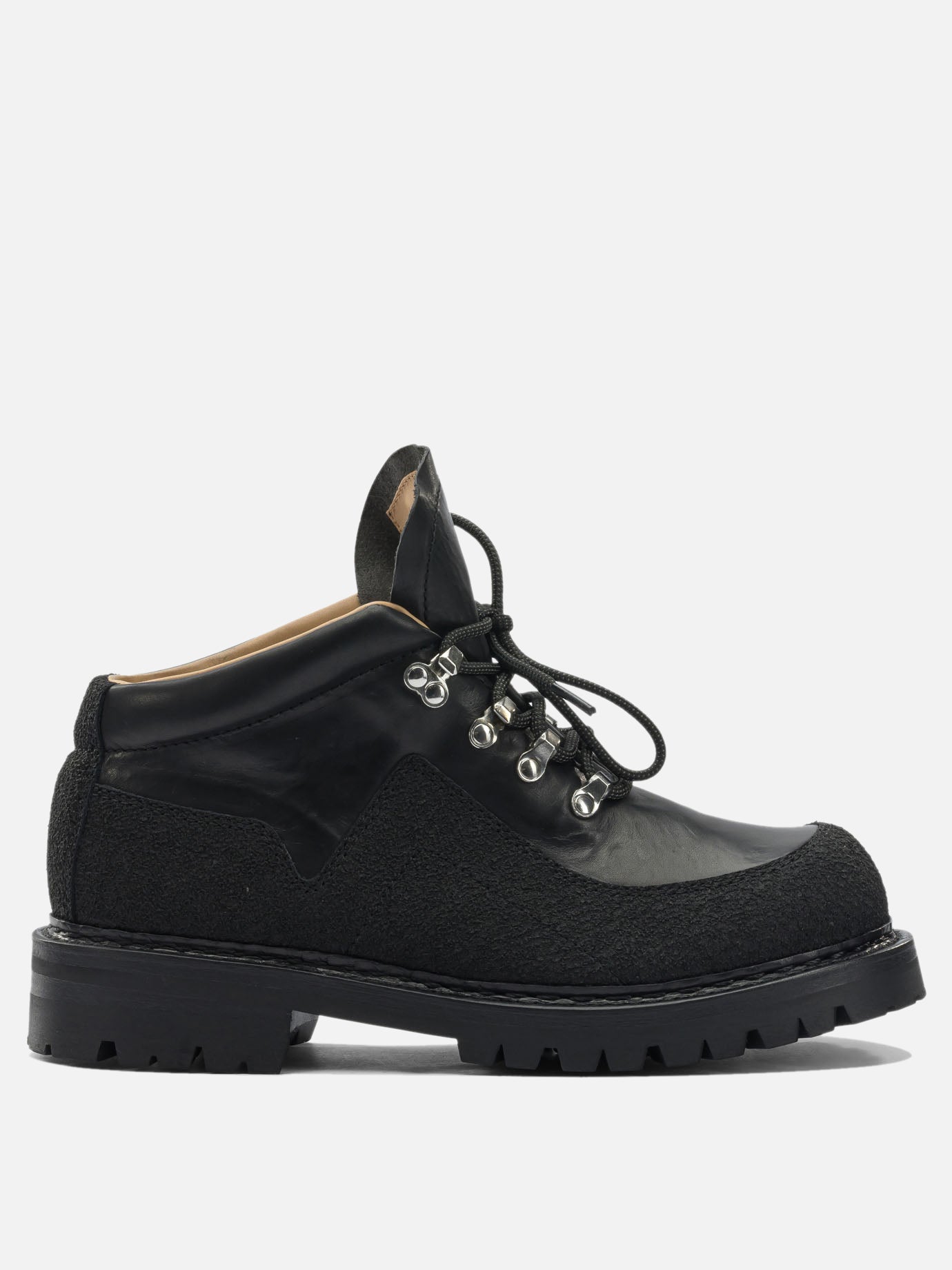 Lace-up boots 100% cow leather  Black - Our Legacy Men | PDP | VIETTI Online Store | thumbnail
