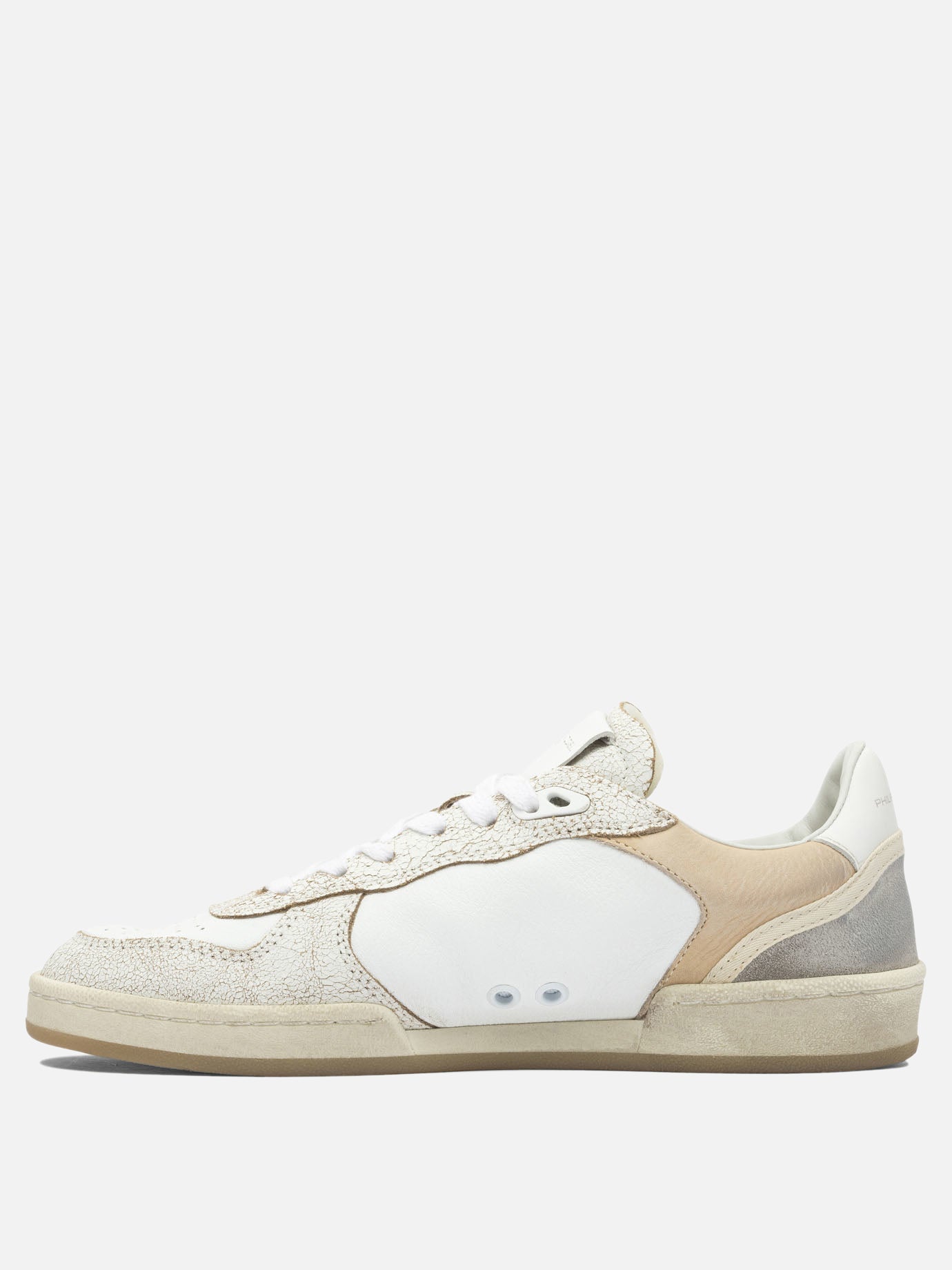 Sneaker basse 100% leather - 100% rubber  Beige - Philippe Model Paris Donna | PDP | VIETTI Online Store | thumbnail_3
