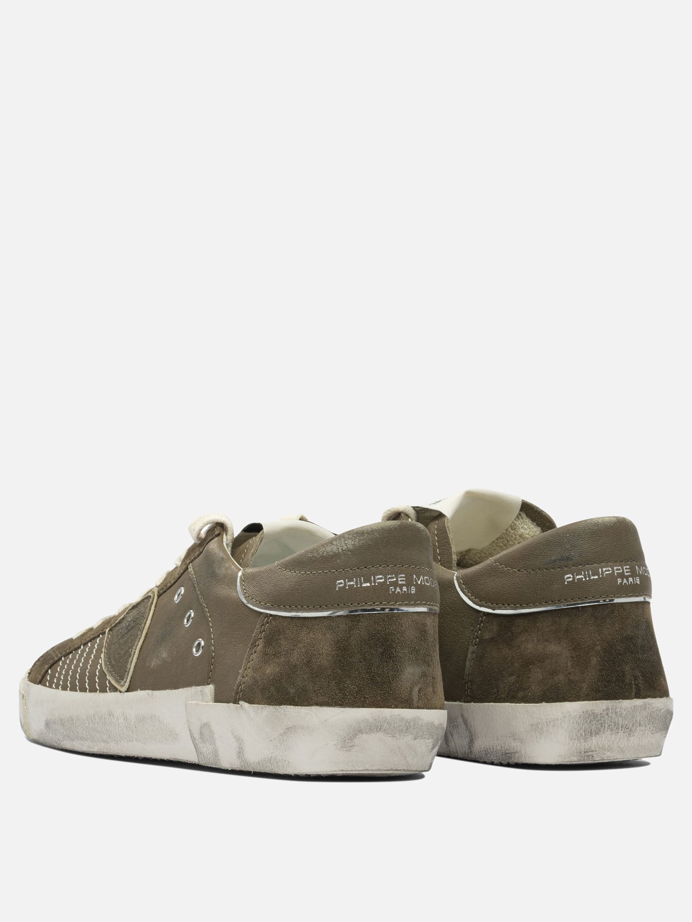 Sneaker basse 100% leather - 100% rubber  Verde - Philippe Model Paris Uomo | PDP | VIETTI Online Store | thumbnail_4