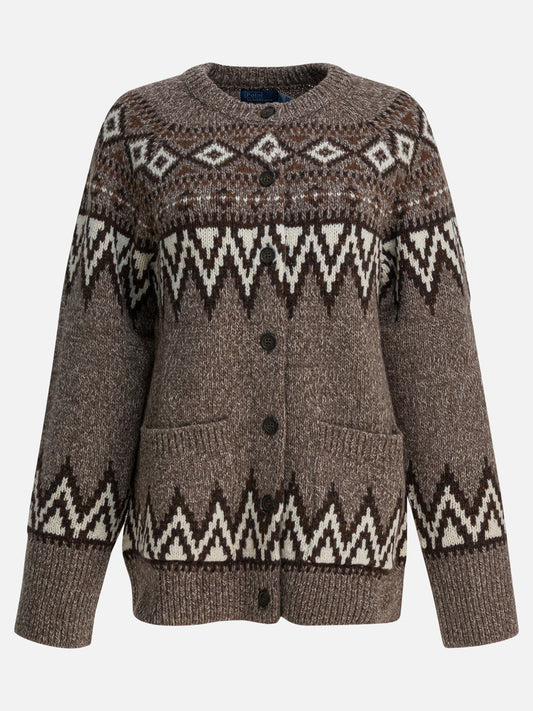 Cardigan Textured knit  Marrone - Polo Ralph Lauren Donna | PDP | VIETTI Online Store 
