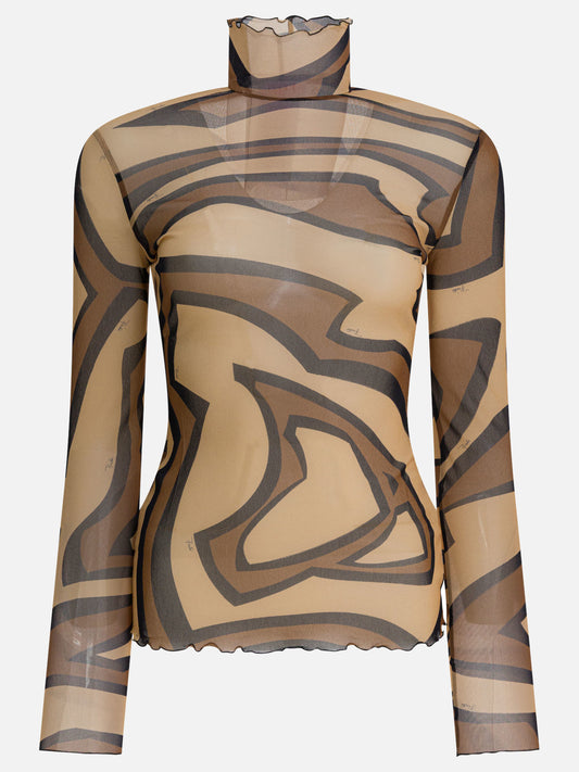 T-shirt lupetto Print  Marrone - Pucci Donna | PDP | VIETTI Online Store 
