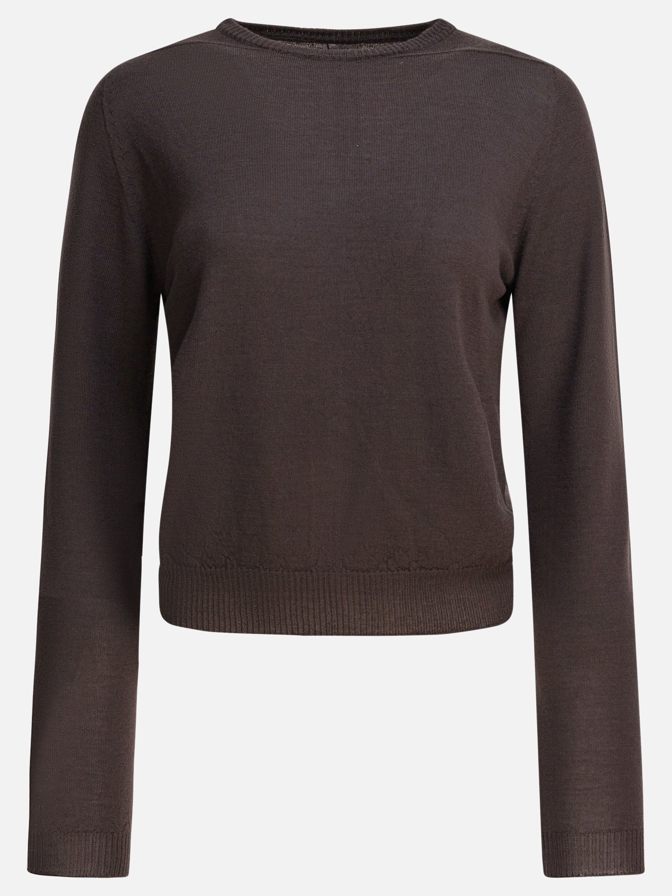 Crewneck sweaters Solid colour  Brown - Rick Owens Women | PDP | VIETTI Online Store | thumbnail