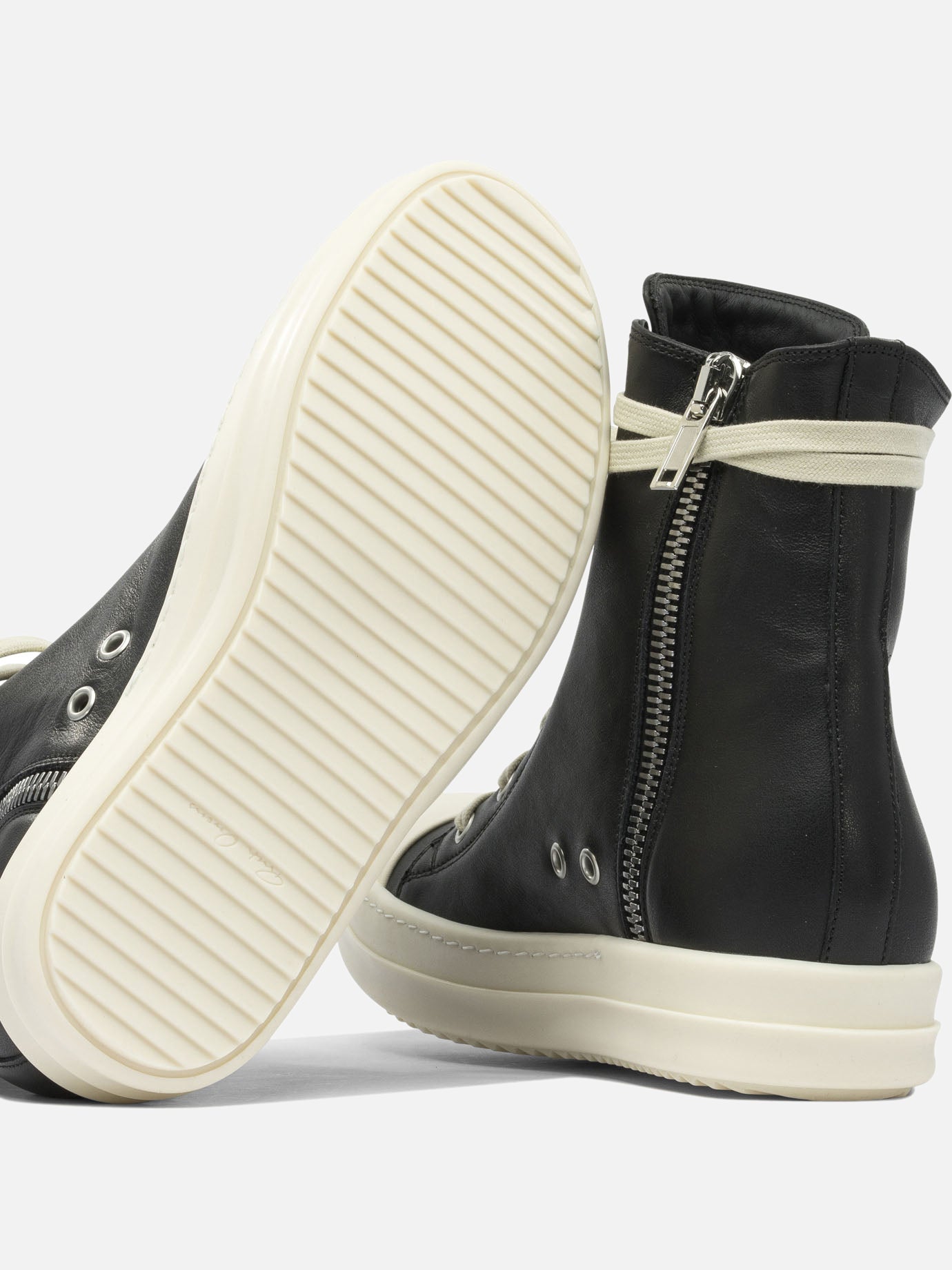 Rick Owens Sneaker in pelle 16426108_36 Black thumbnail_5