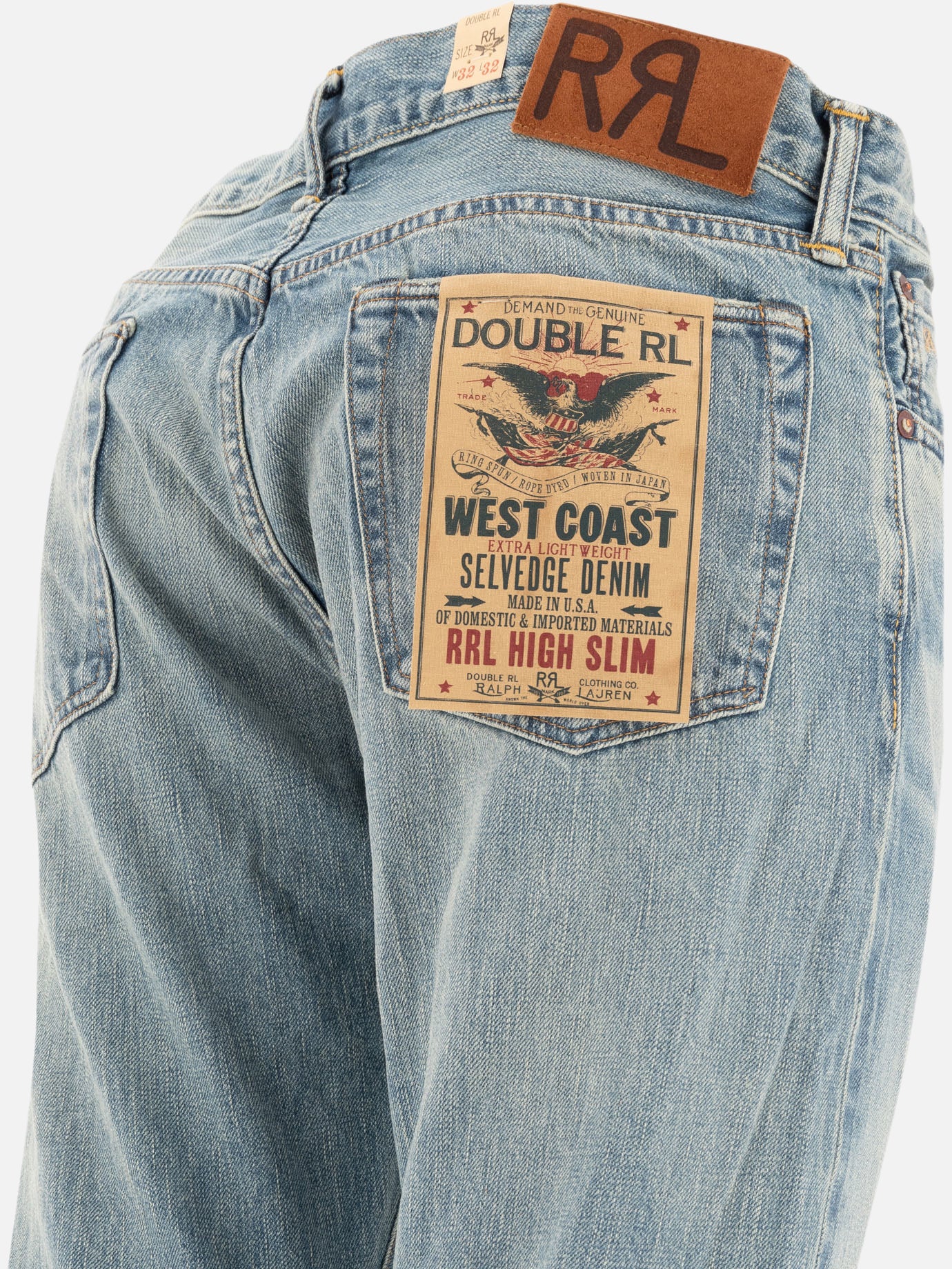 Straight-leg jeans Solid colour  Light blue - RRL by Ralph Lauren Men | PDP | VIETTI Online Store | thumbnail_4