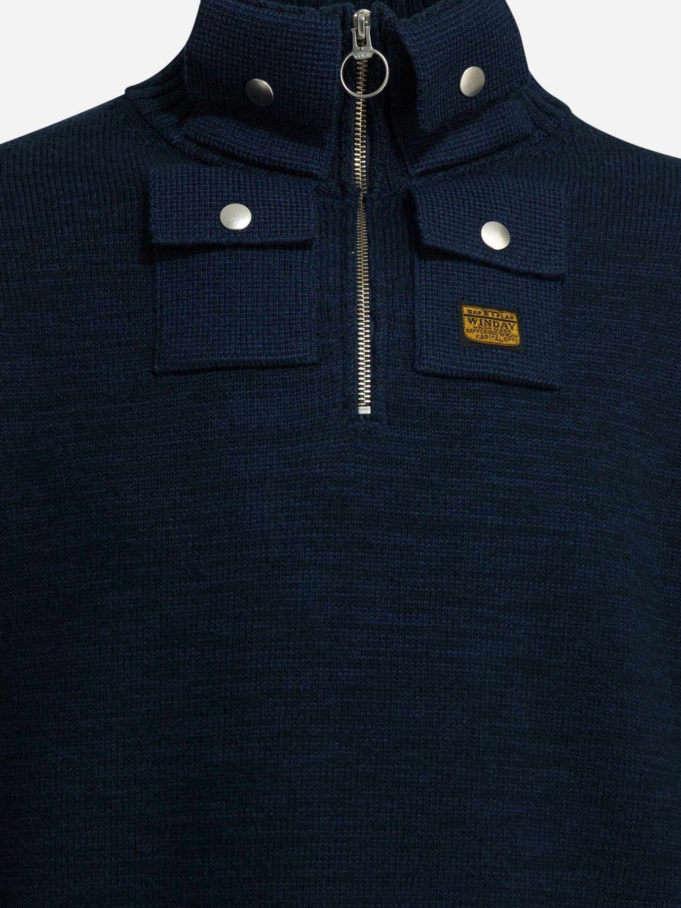 Half zip sweaters Solid colour  Blue - KAPITAL Men | PDP | VIETTI Online Store | Zoom-Modal_3

