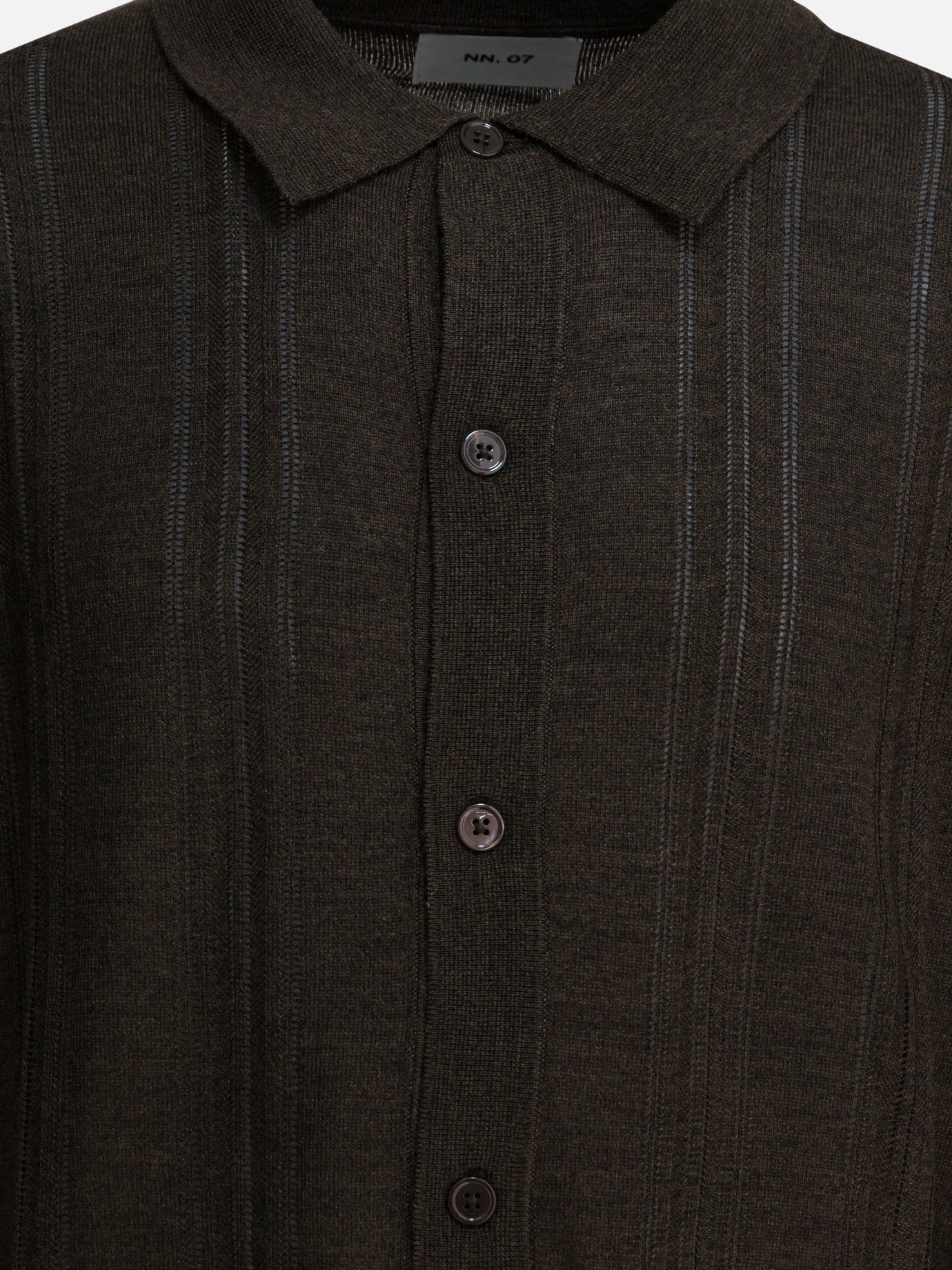 Cardigan Textured knit  Marrone - NN.07 Uomo | PDP | VIETTI Online Store | thumbnail_3