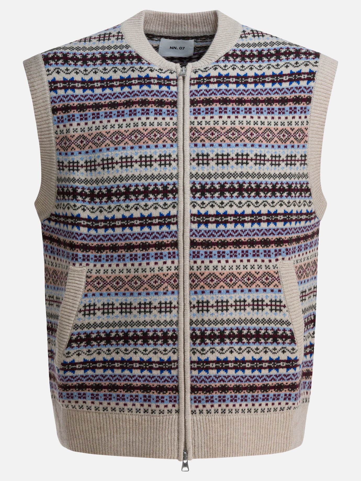 Gilet Textured knit  Beige - NN.07 Uomo | PDP | VIETTI Online Store | Zoom-Modal
