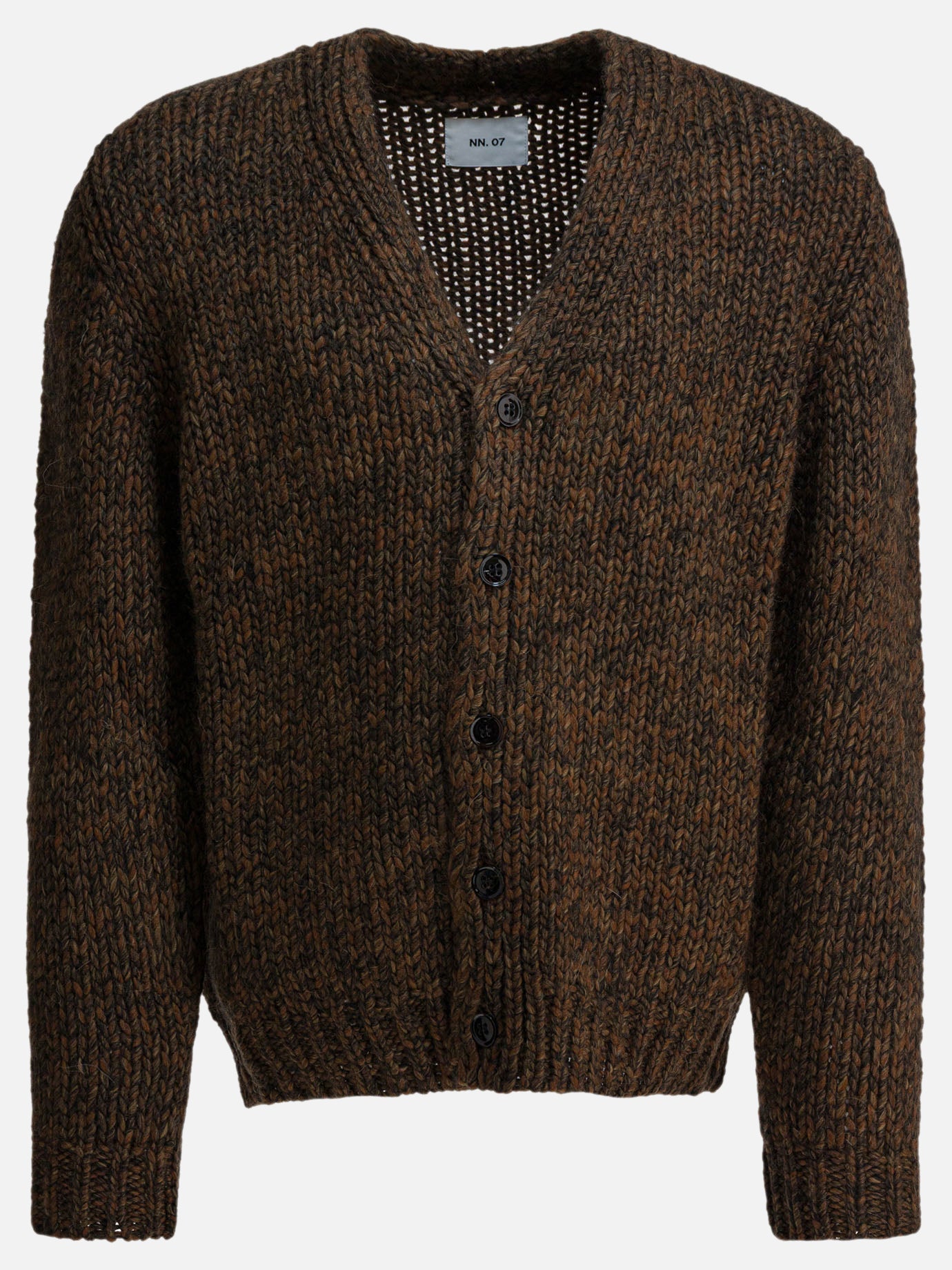 Cardigan Mélange  Marrone - NN.07 Uomo | PDP | VIETTI Online Store | Zoom-Modal
