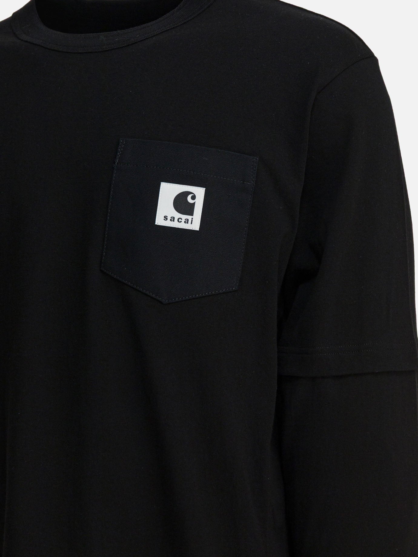 Crewneck t-shirts Logo  Black - Sacai Men | PDP | VIETTI Online Store | Zoom-Modal_4
