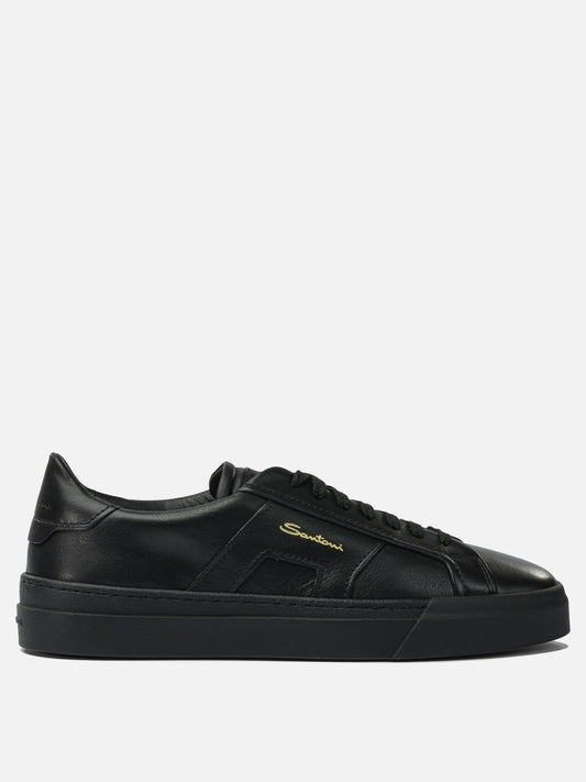 Sneaker basse 100% calf leather - 100% rubber  Nero - Santoni Uomo | PLP | VIETTI Online Store 
