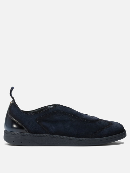 Sneaker basse 100% calf leather - 100% rubber  Blu - Santoni Uomo | PLP | VIETTI Online Store 
