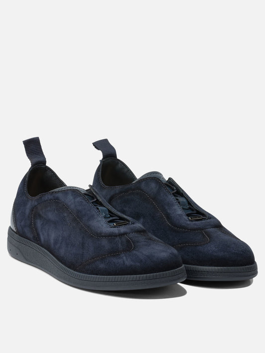 Sneaker basse 100% calf leather - 100% rubber  Blu - Santoni Uomo | PLP | VIETTI Online Store | 2
