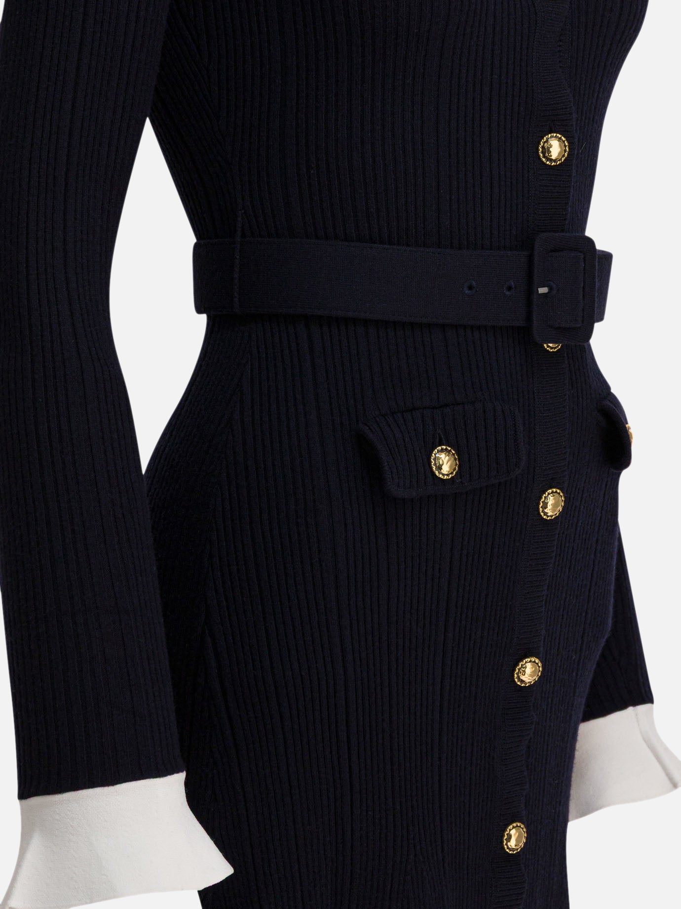 Abiti midi Solid colour  Blu - Self-portrait Donna | PDP | VIETTI Online Store | thumbnail_4
