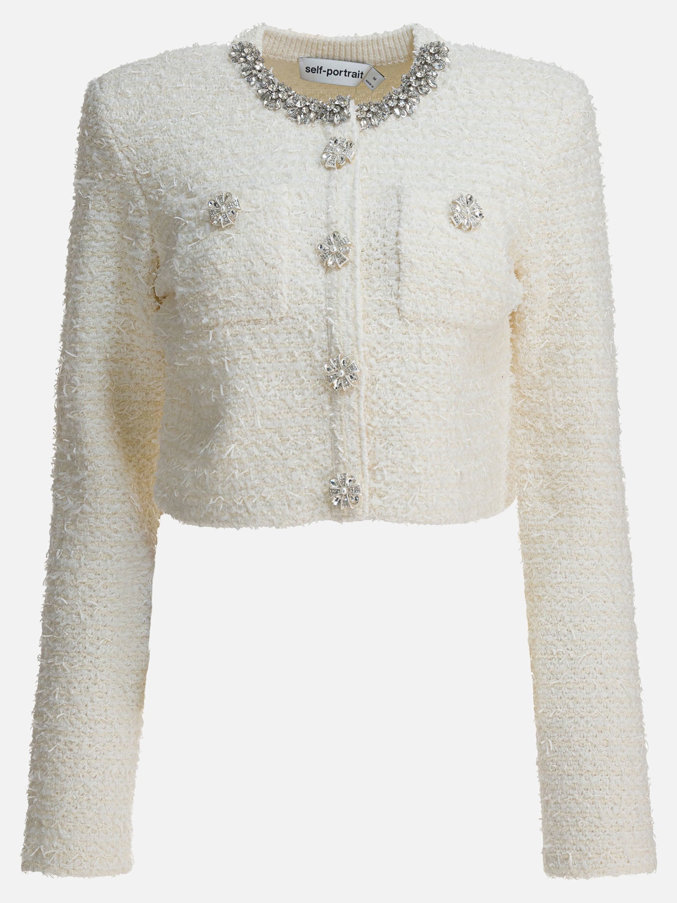 Cardigan Embellished  Beige - Self-portrait Donna | PDP | VIETTI Online Store | thumbnail