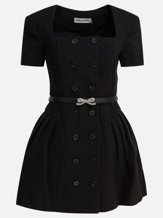 Mini dresses Solid colour  Black - Self-portrait Women | PLP | VIETTI Online Store 
