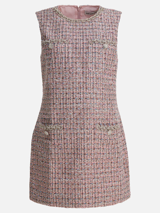 Mini dresses Tweed  Pink - Self-portrait Women | PLP | VIETTI Online Store 

