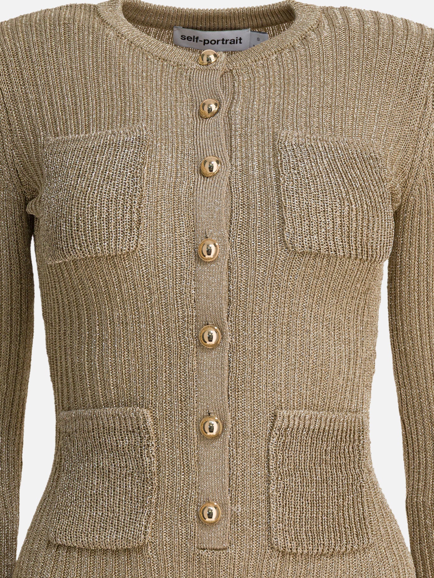 Mini dresses Solid colour  Gold - Self-portrait Women | PDP | VIETTI Online Store | Zoom-Modal_3
