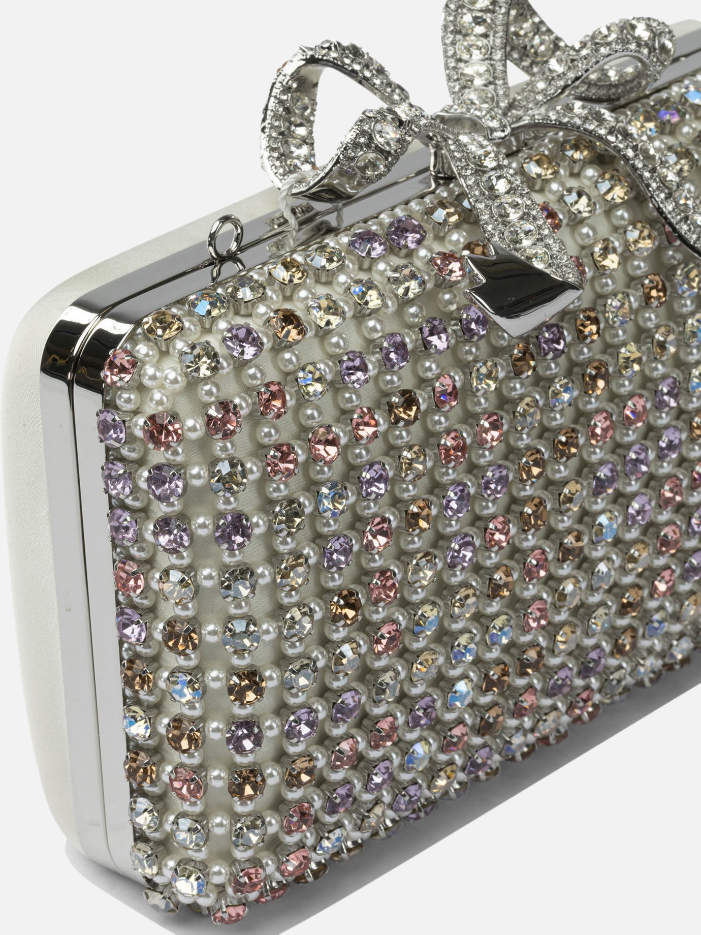 Mini bags 97% polyester 3% elastane  Silver - Self-portrait Women | PDP | VIETTI Online Store | thumbnail_4