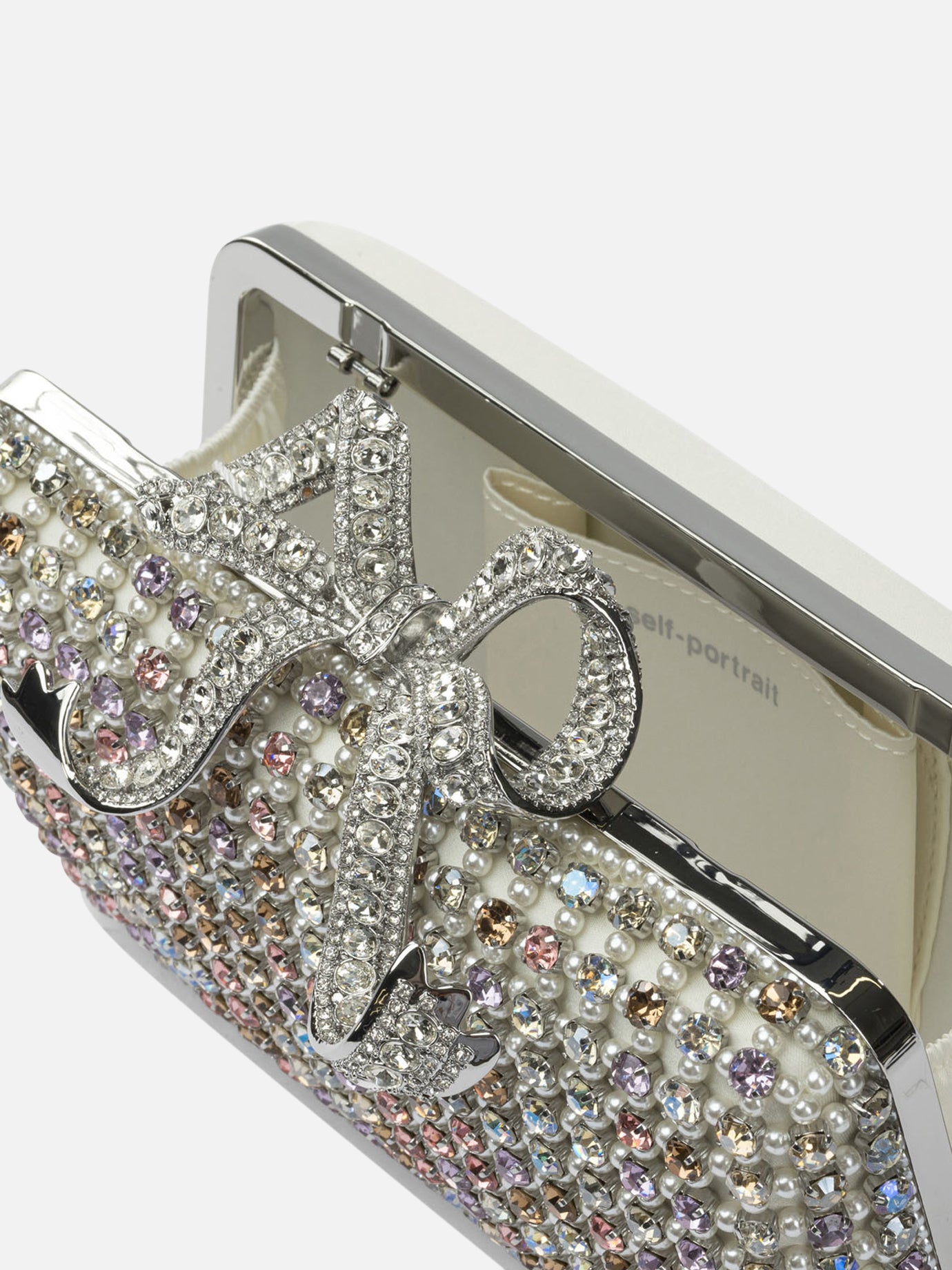 Mini bags 97% polyester 3% elastane  Silver - Self-portrait Women | PDP | VIETTI Online Store | thumbnail_5