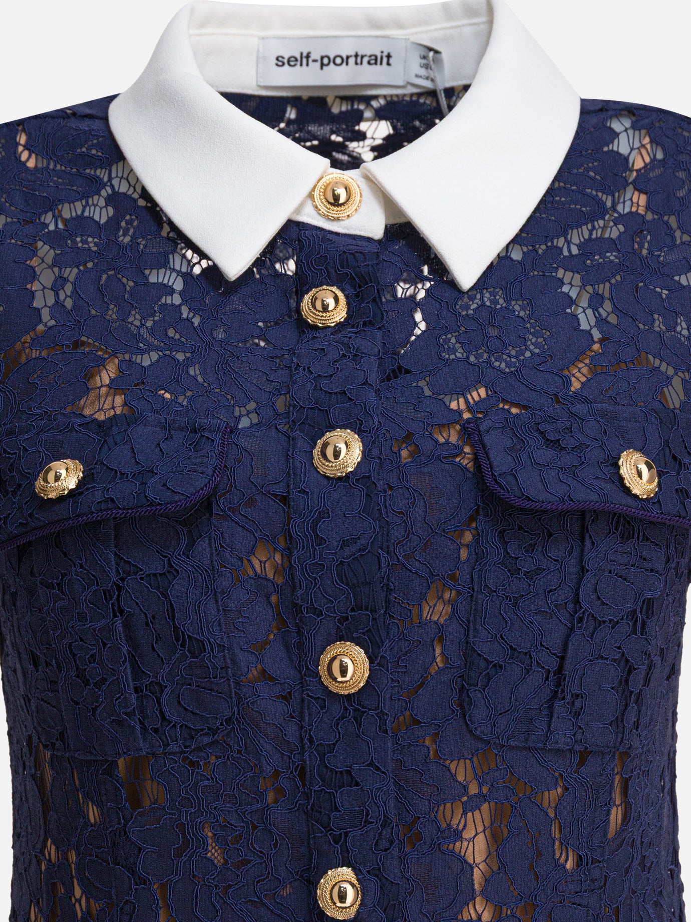 Abiti midi Solid colour  Blu - Self-portrait Donna | PDP | VIETTI Online Store | thumbnail_3