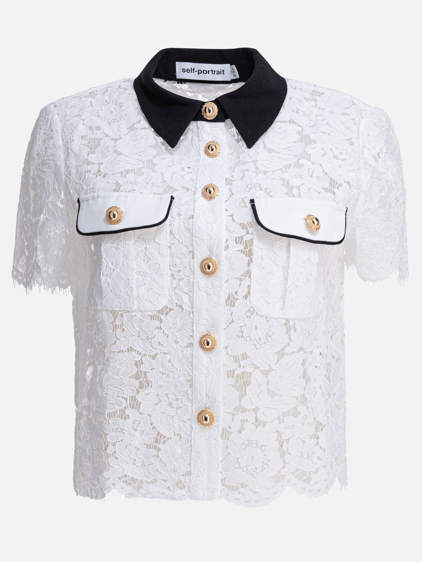 Camicie casual Solid colour  Bianco - Self-portrait Donna | PDP | VIETTI Online Store | thumbnail