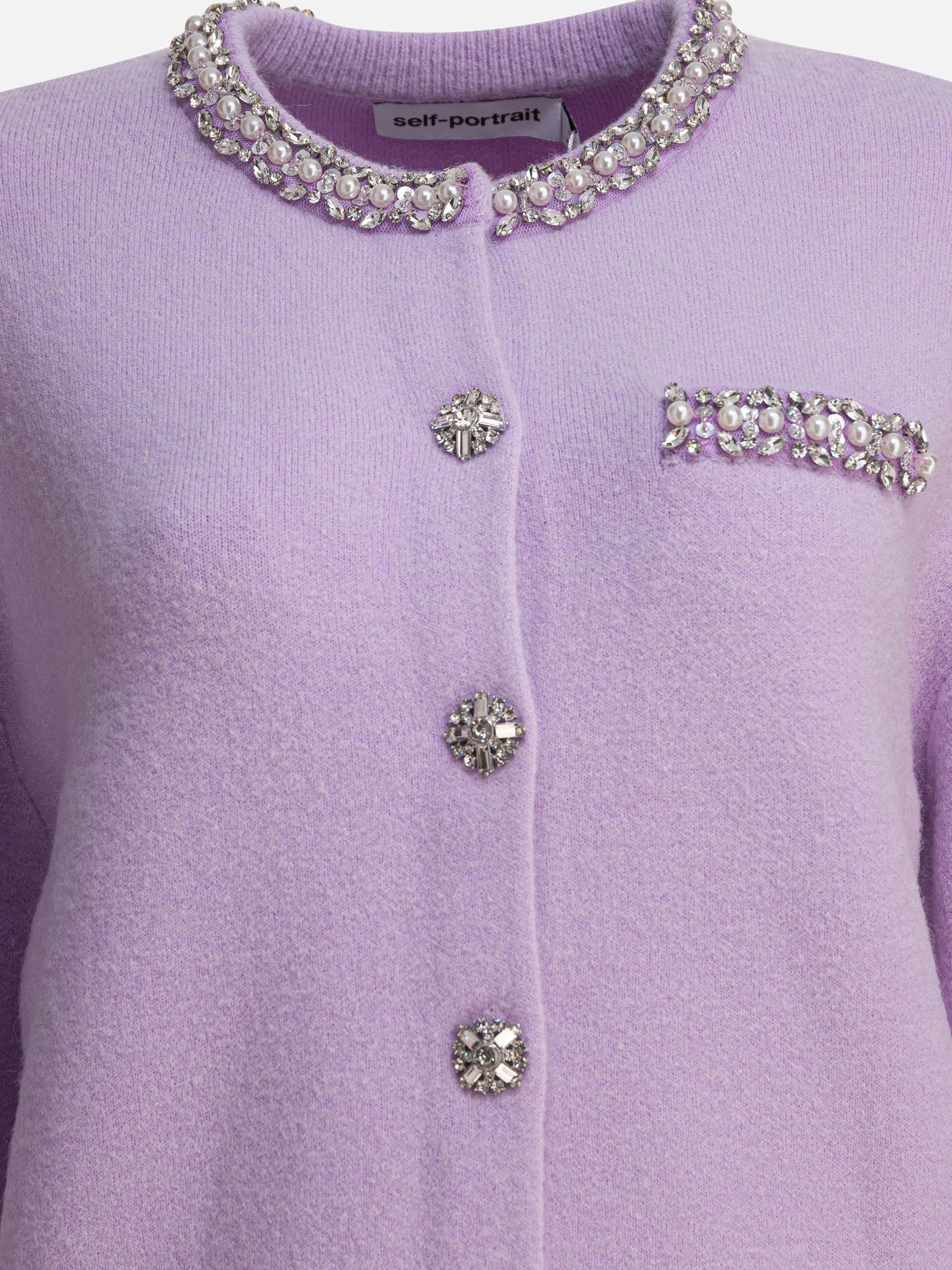 Cardigan Solid colour  Viola - Self-portrait Donna | PDP | VIETTI Online Store | thumbnail_3