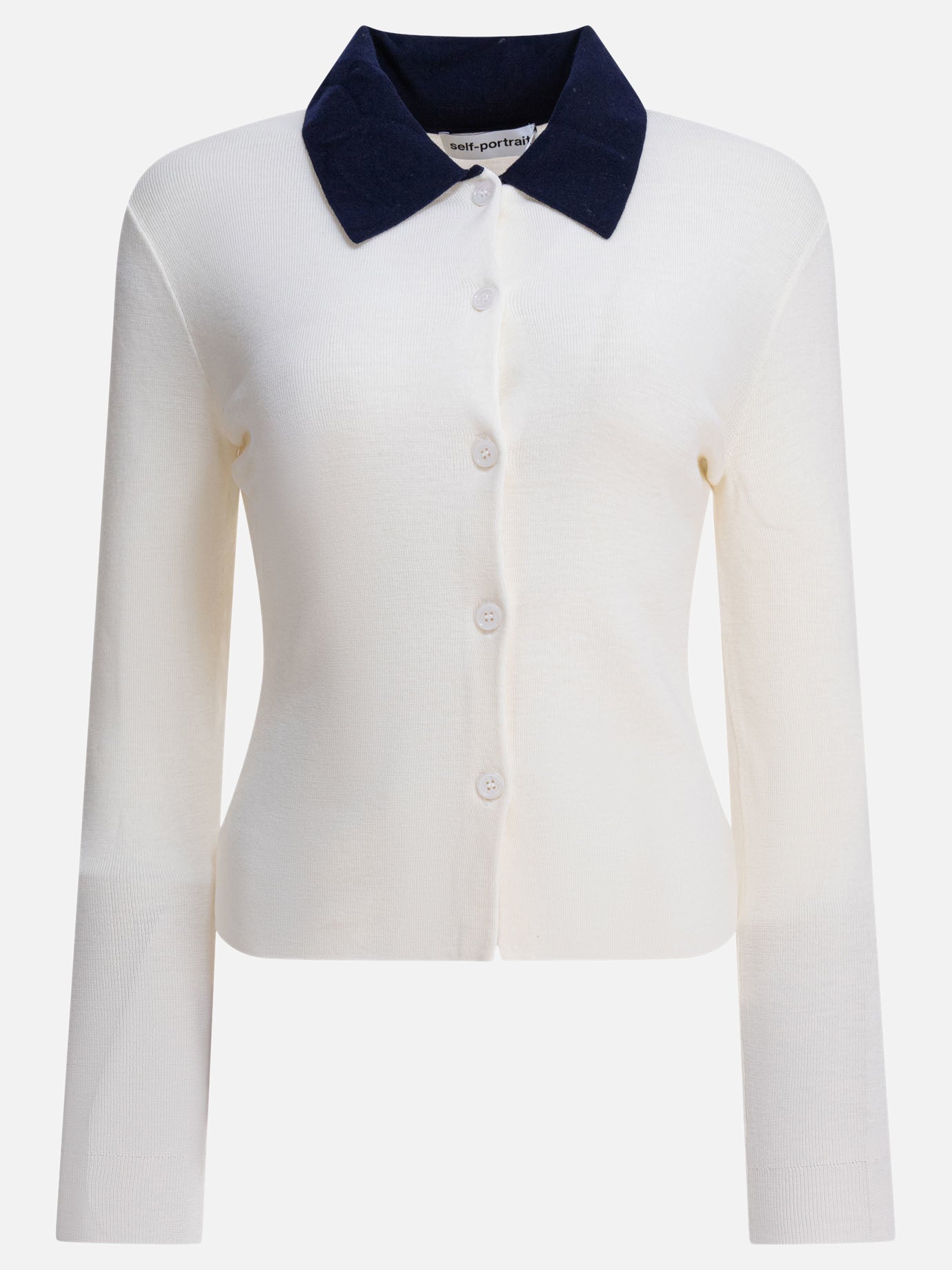 Cardigan Solid colour  Beige - Self-portrait Donna | PDP | VIETTI Online Store | thumbnail