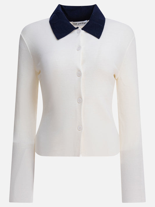 Cardigan Solid colour  Beige - Self-portrait Donna | PLP | VIETTI Online Store 
