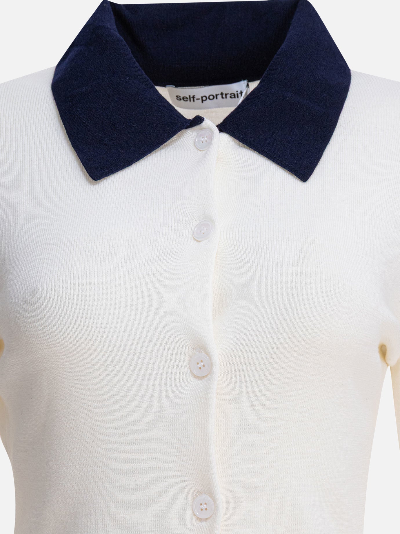 Cardigan Solid colour  Beige - Self-portrait Donna | PDP | VIETTI Online Store | thumbnail_3