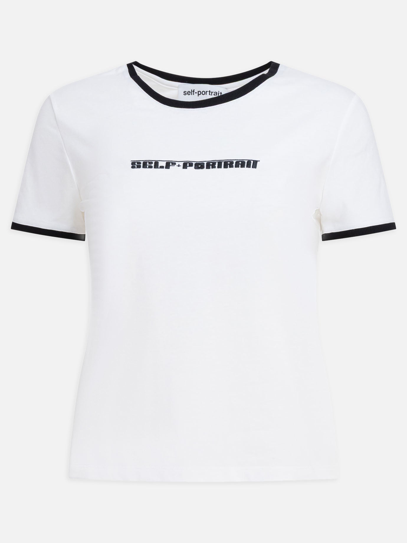 T-shirt girocollo Logo  Bianco - Self-portrait Donna | PDP | VIETTI Online Store | thumbnail