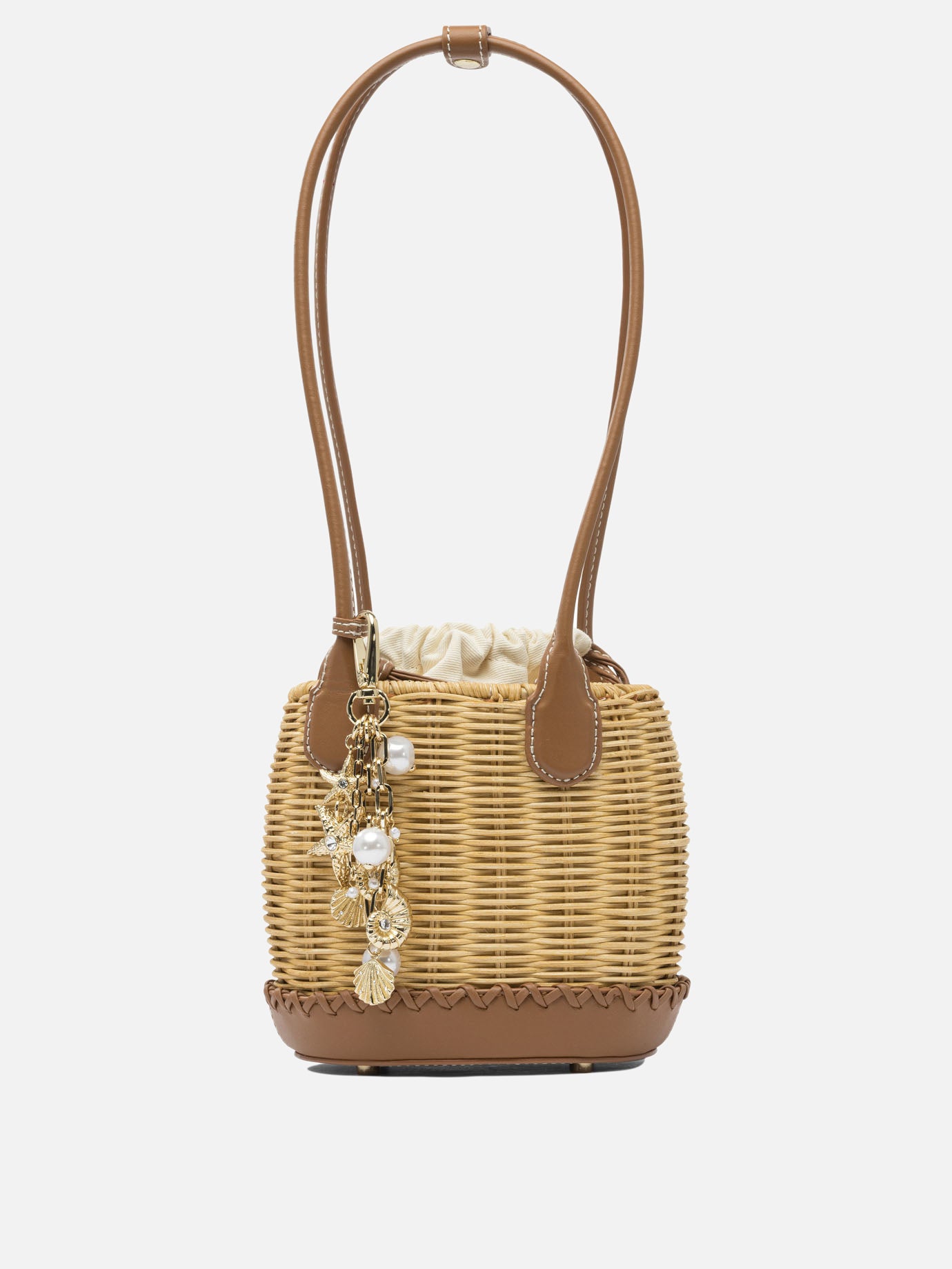 Borse mini 100% rattan  Marrone - Self-portrait Donna | PDP | VIETTI Online Store | Zoom-Modal
