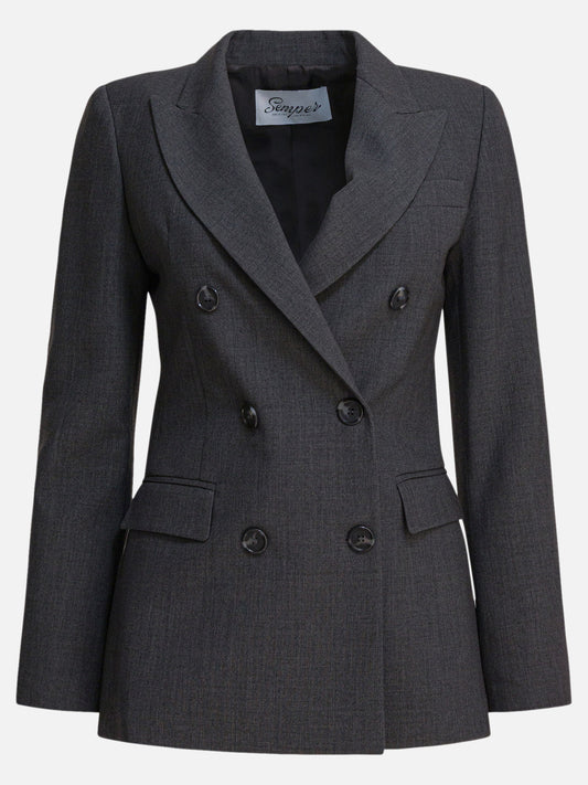 Blazer Solid colour  Grigio - Semper Donna | VIETTI Online Store 
